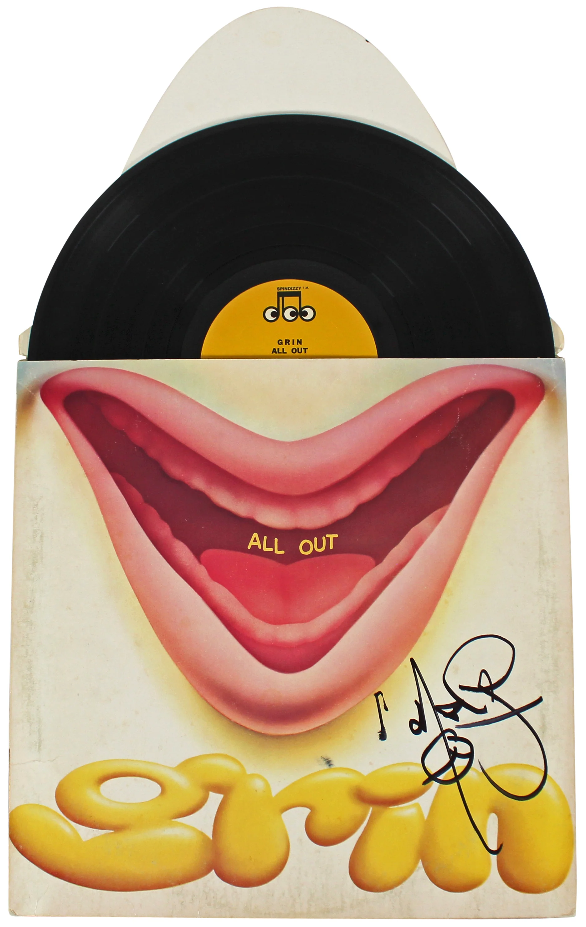 Nils Lofgren Grin Authentic Signed Album Cover W/ Vinyl BAS #Q61651 - Image 2