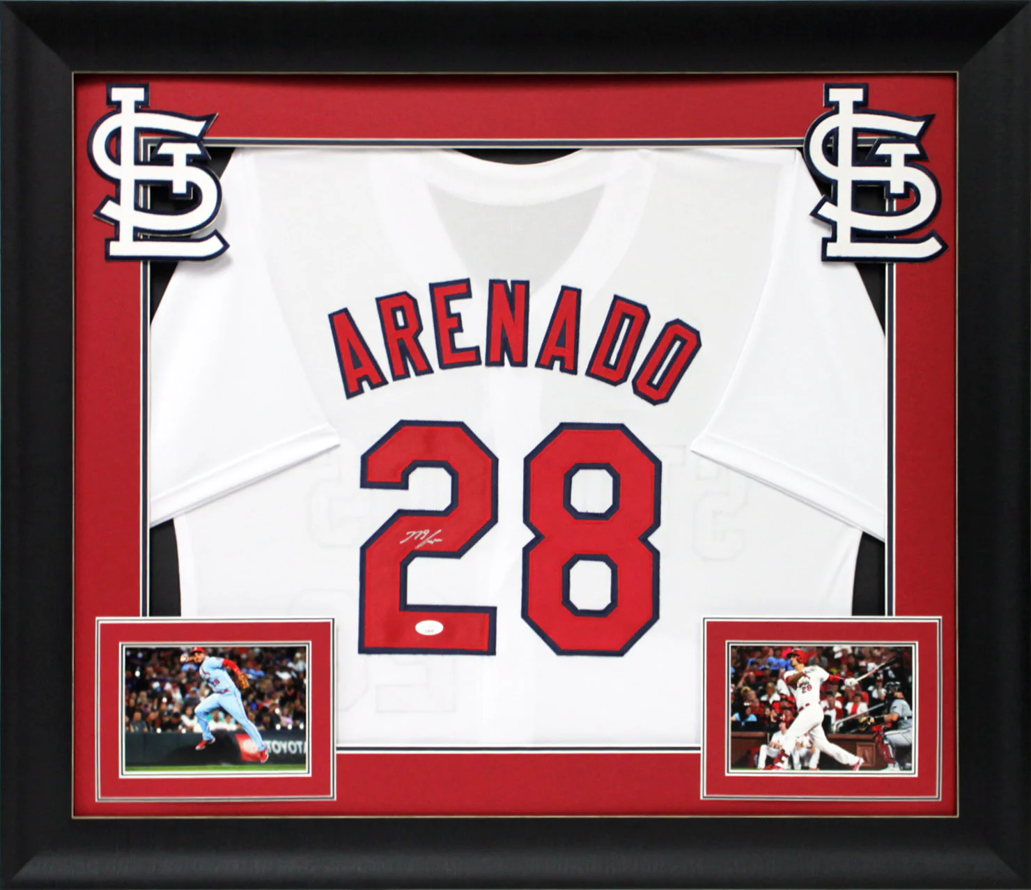 Nolan Arenado Authentic Signed White Pro Style Framed Jersey Autographed JSA - Image 2