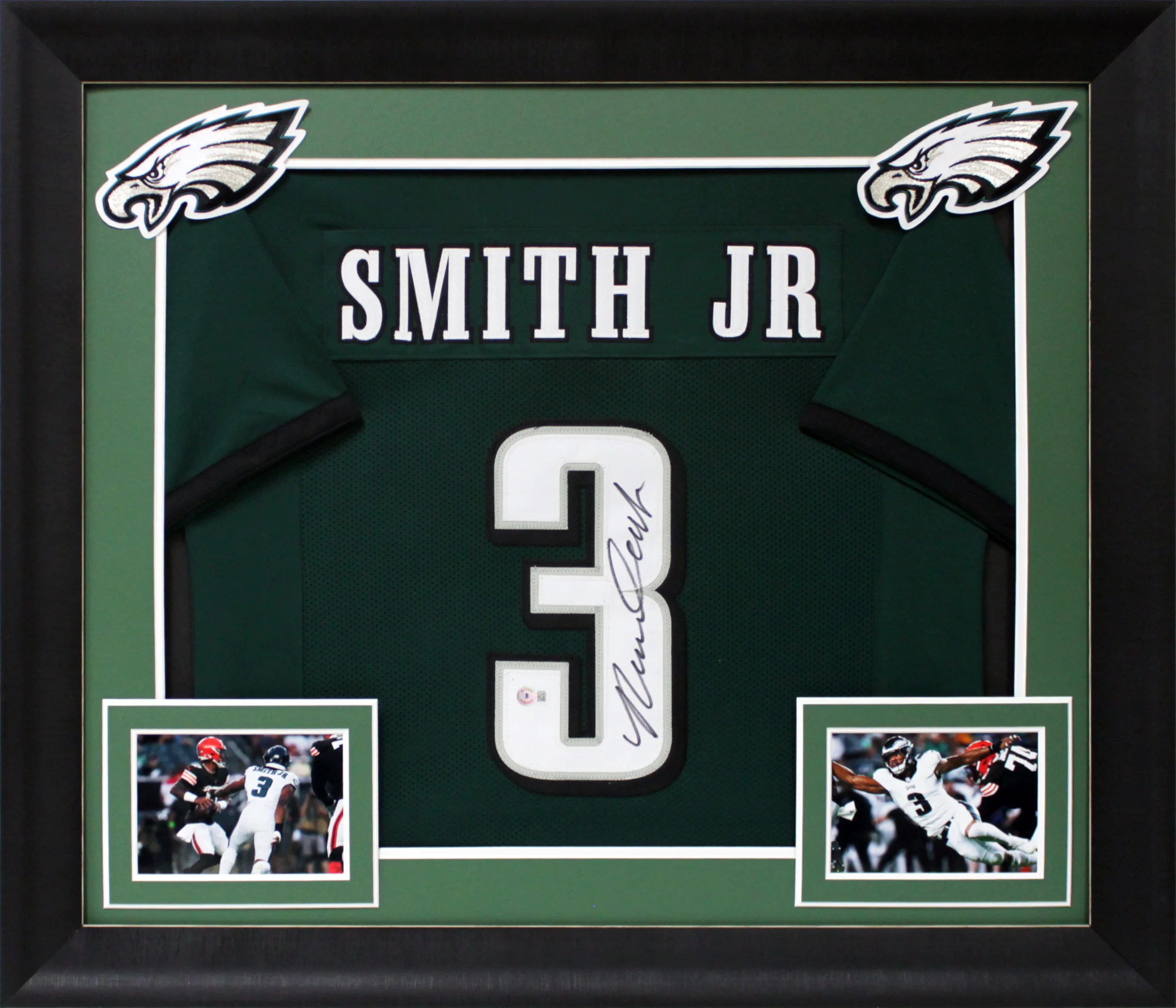 Nolan Smith Authentic Signed Green Pro Style Framed Jersey BAS Witnessed - Image 2