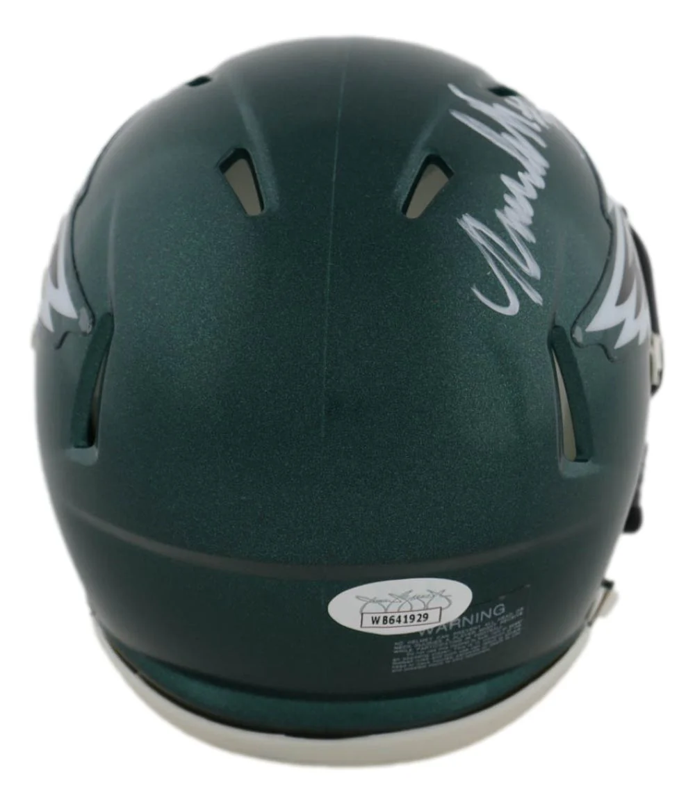 Nolan Smith Jr Signed Philadelphia Eagles Mini Speed Helmet JSA - Image 2