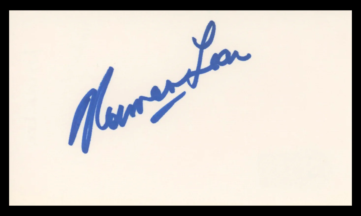 Norman Lear All In The Family Authentic Signed 3x5 Index Card BAS #BU64805