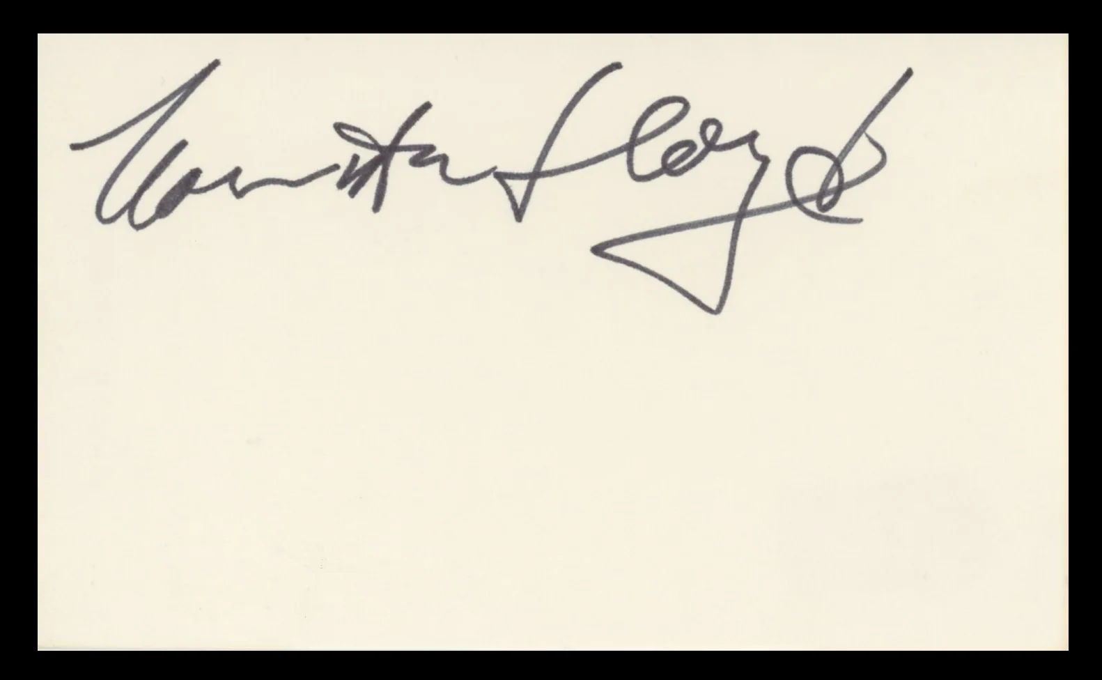 Norman Lloyd Saboteur Authentic Signed 3x5 Index Card Autographed BAS #BV59147