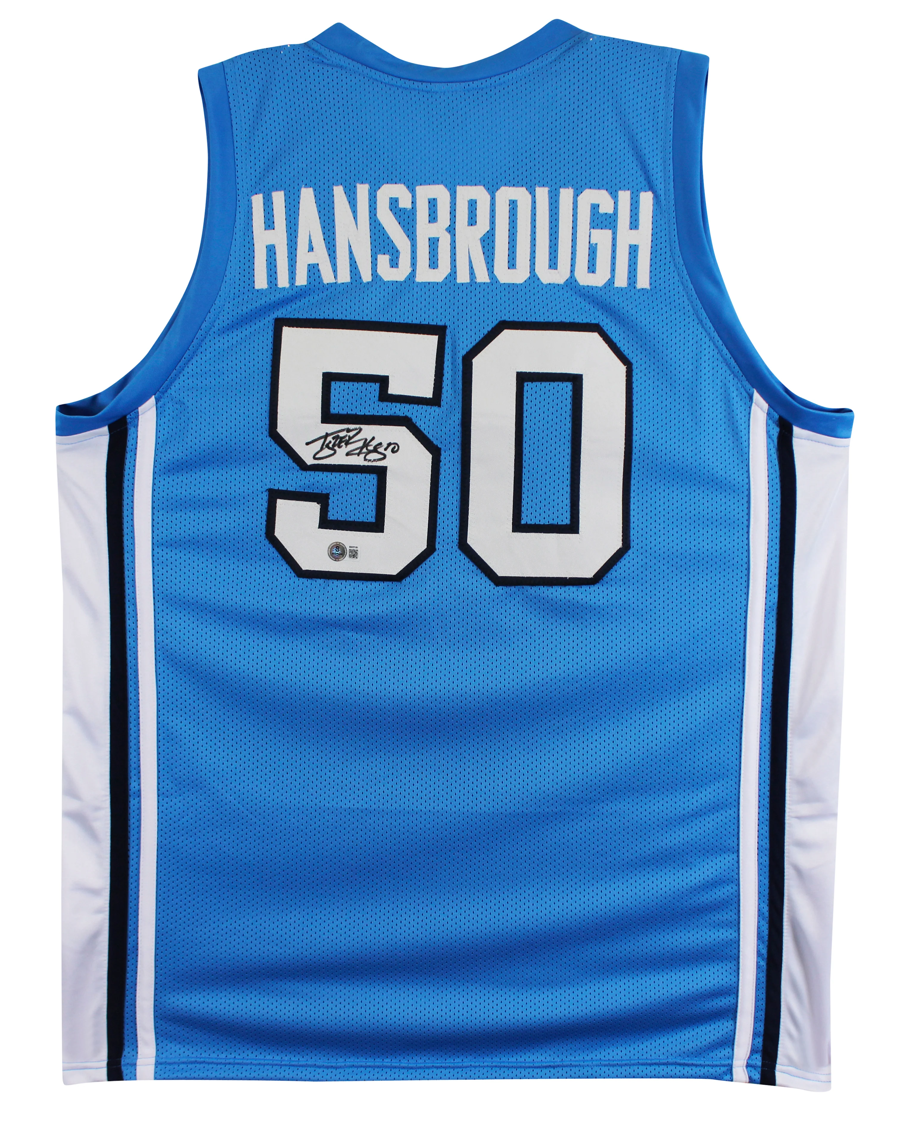 North Carolina Tyler Hansbrough Signed Carolina Blue Pro Style Jersey BAS Wit - Image 2