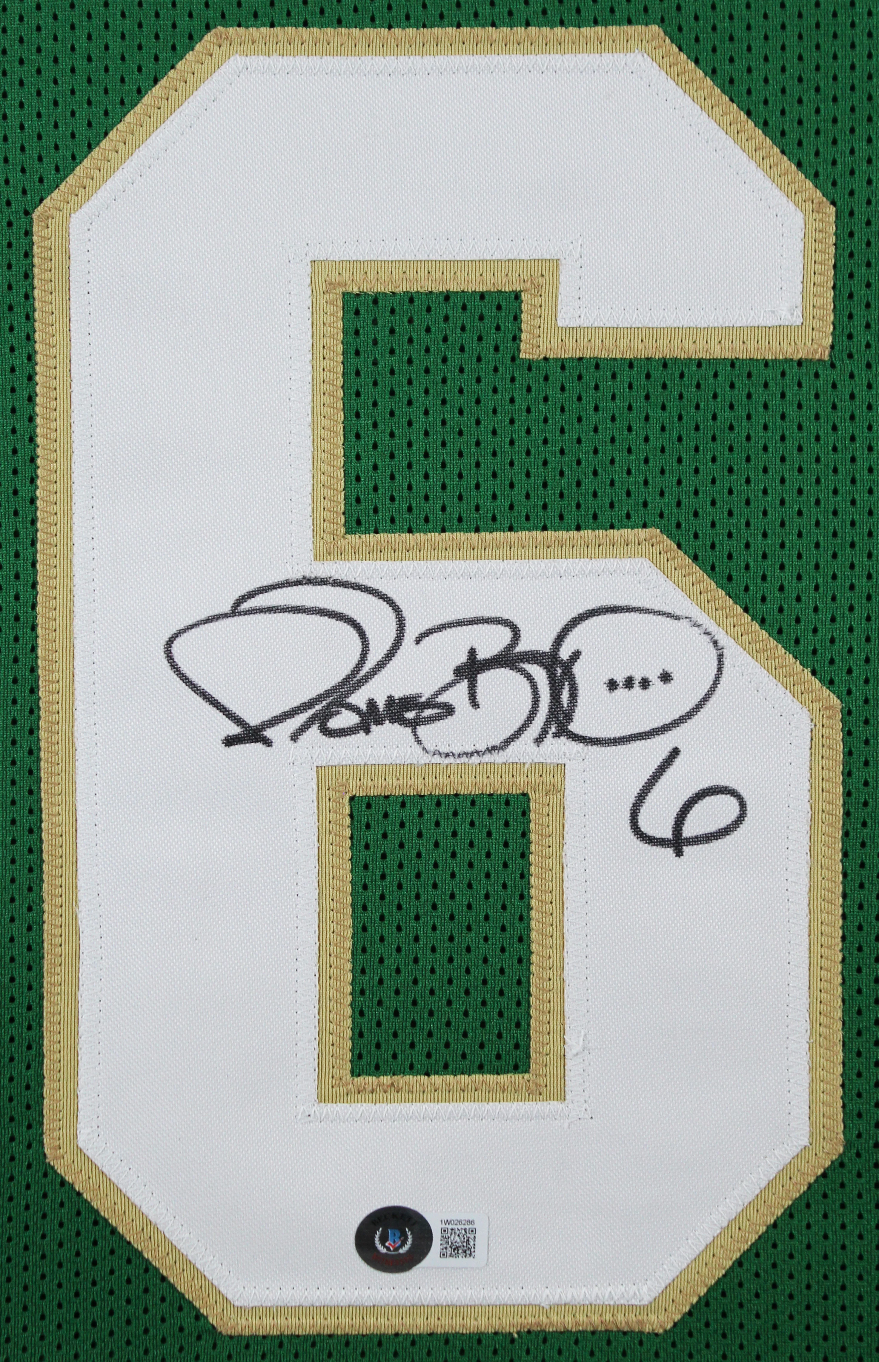 Notre Dame Jerome Bettis Signed Green Pro Style Framed Jersey BAS Witnessed - Image 3