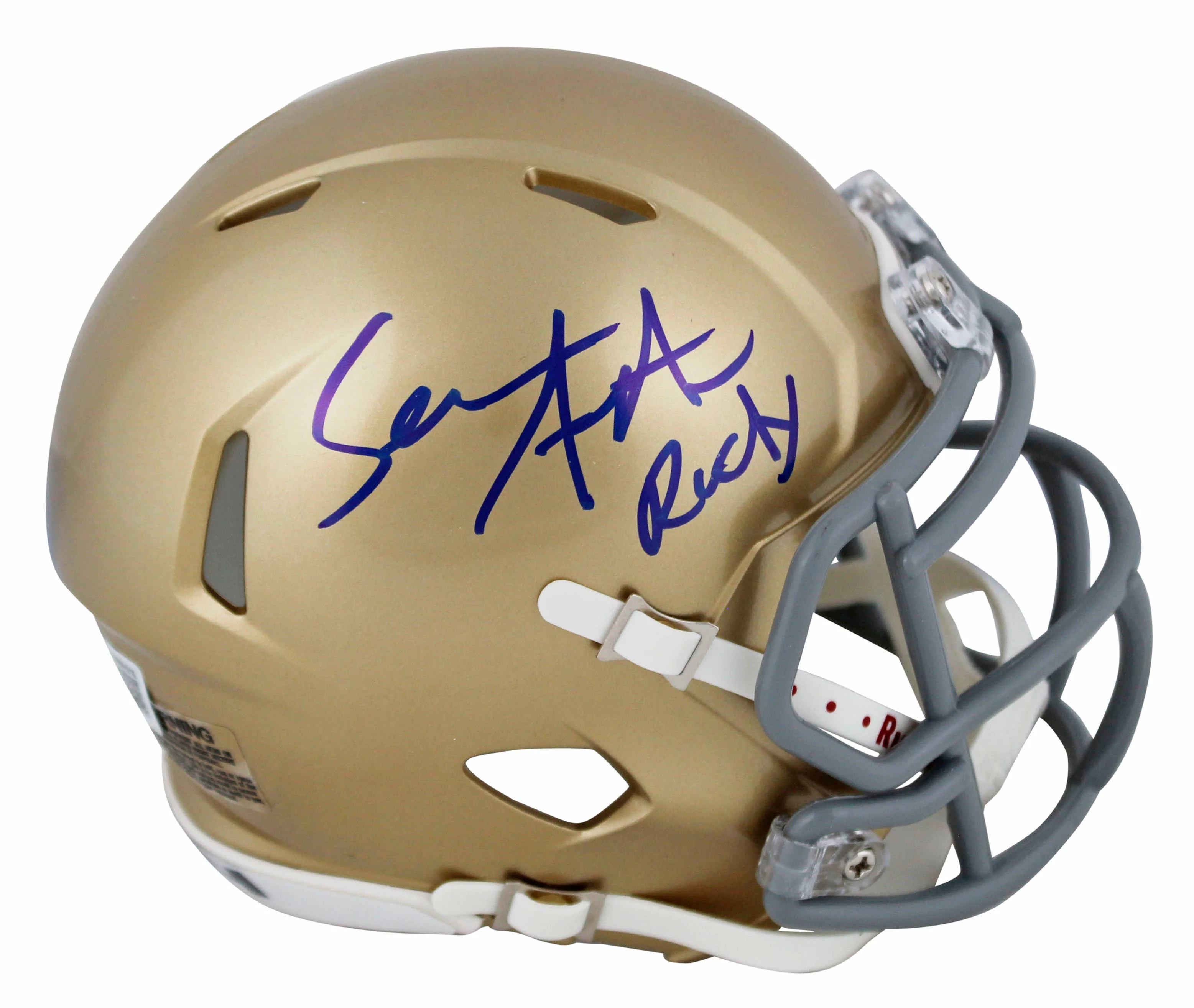 Notre Dame Sean Astin "Rudy" Authentic Signed Speed Mini Helmet w/ Case BAS Wit - Image 3
