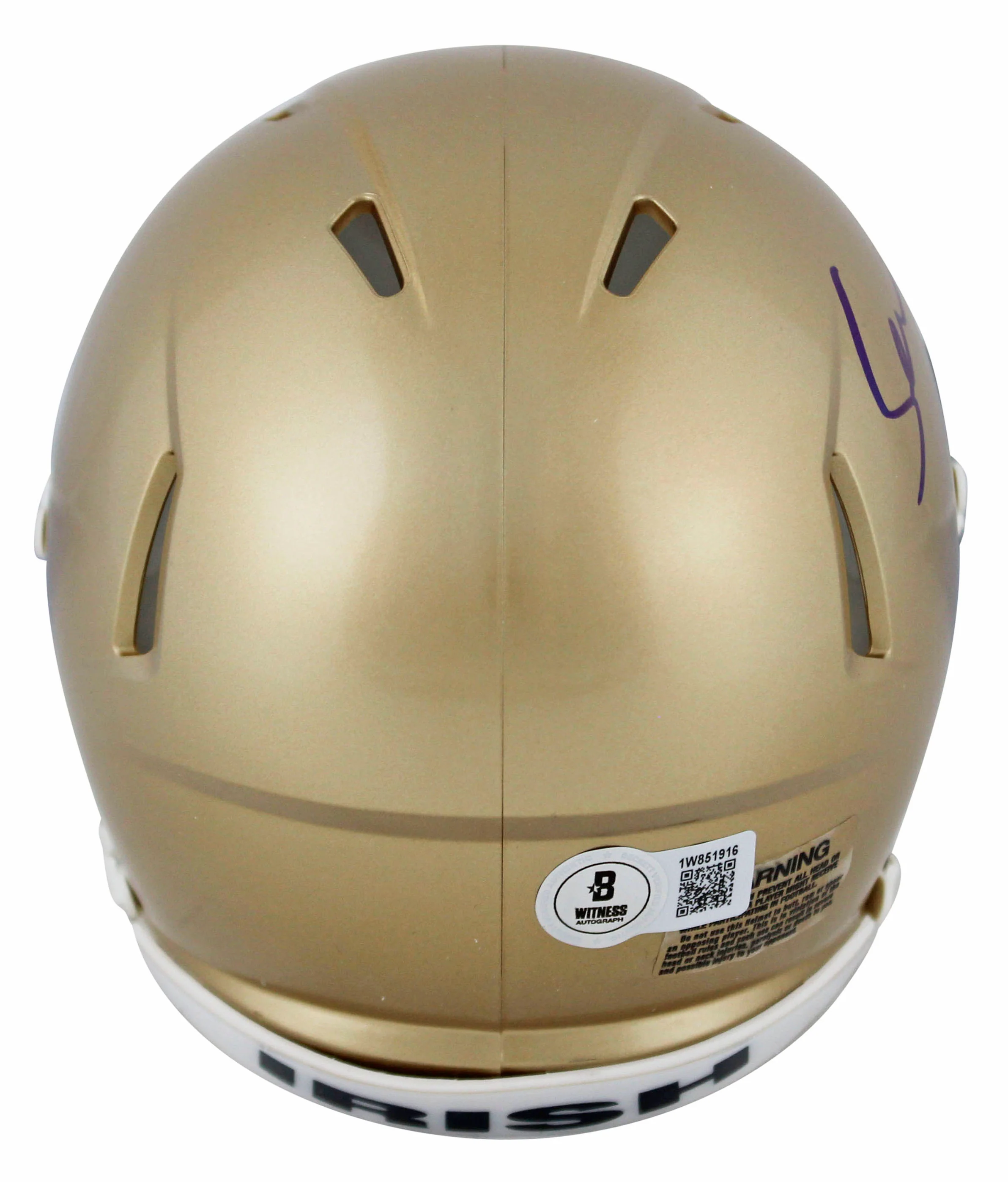 Notre Dame Sean Astin "Rudy" Authentic Signed Speed Mini Helmet w/ Case BAS Wit - Image 4