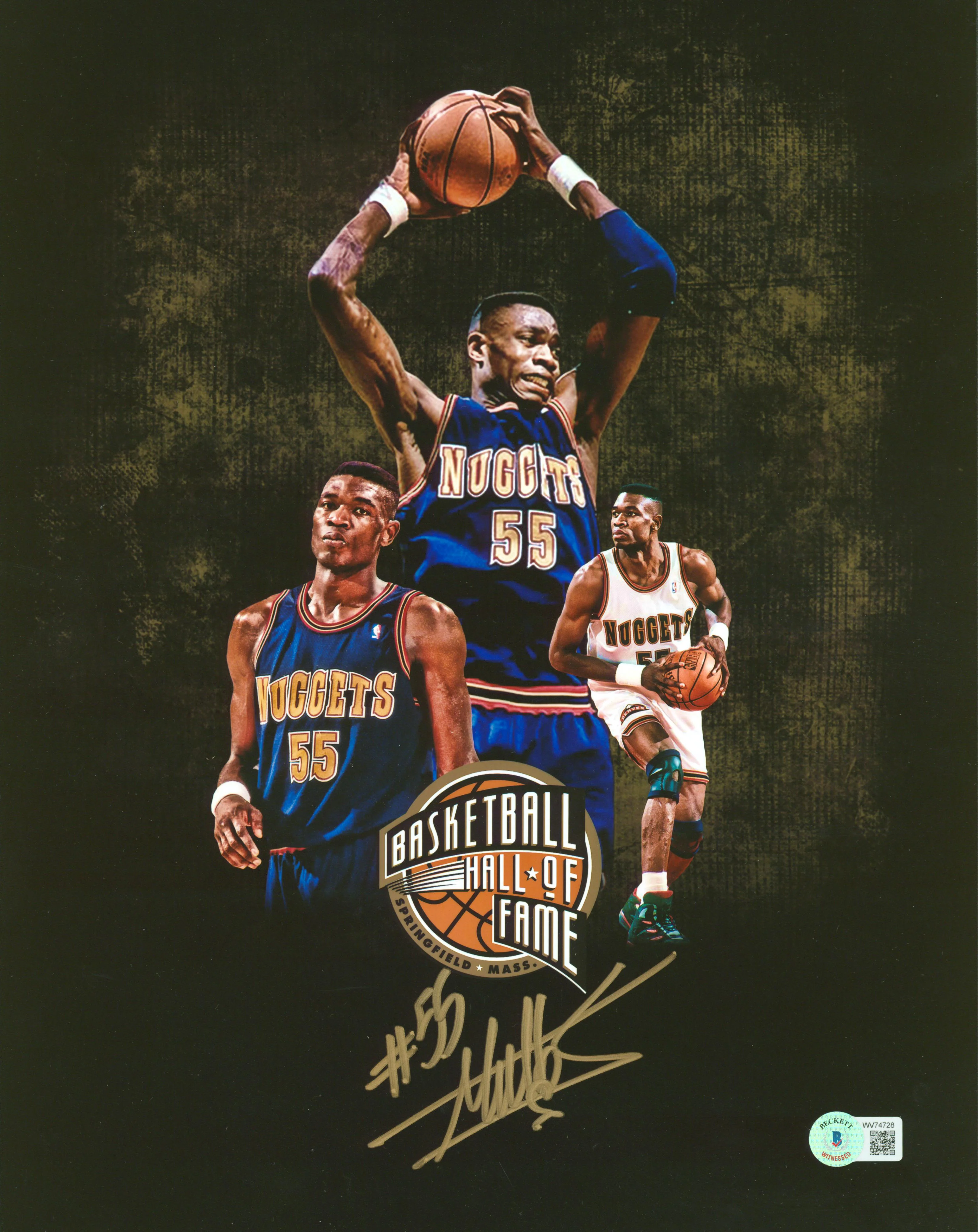 Nuggets Dikembe Mutombo Authentic Signed 11x14 Photo Autographed BAS Witnessed - Image 2