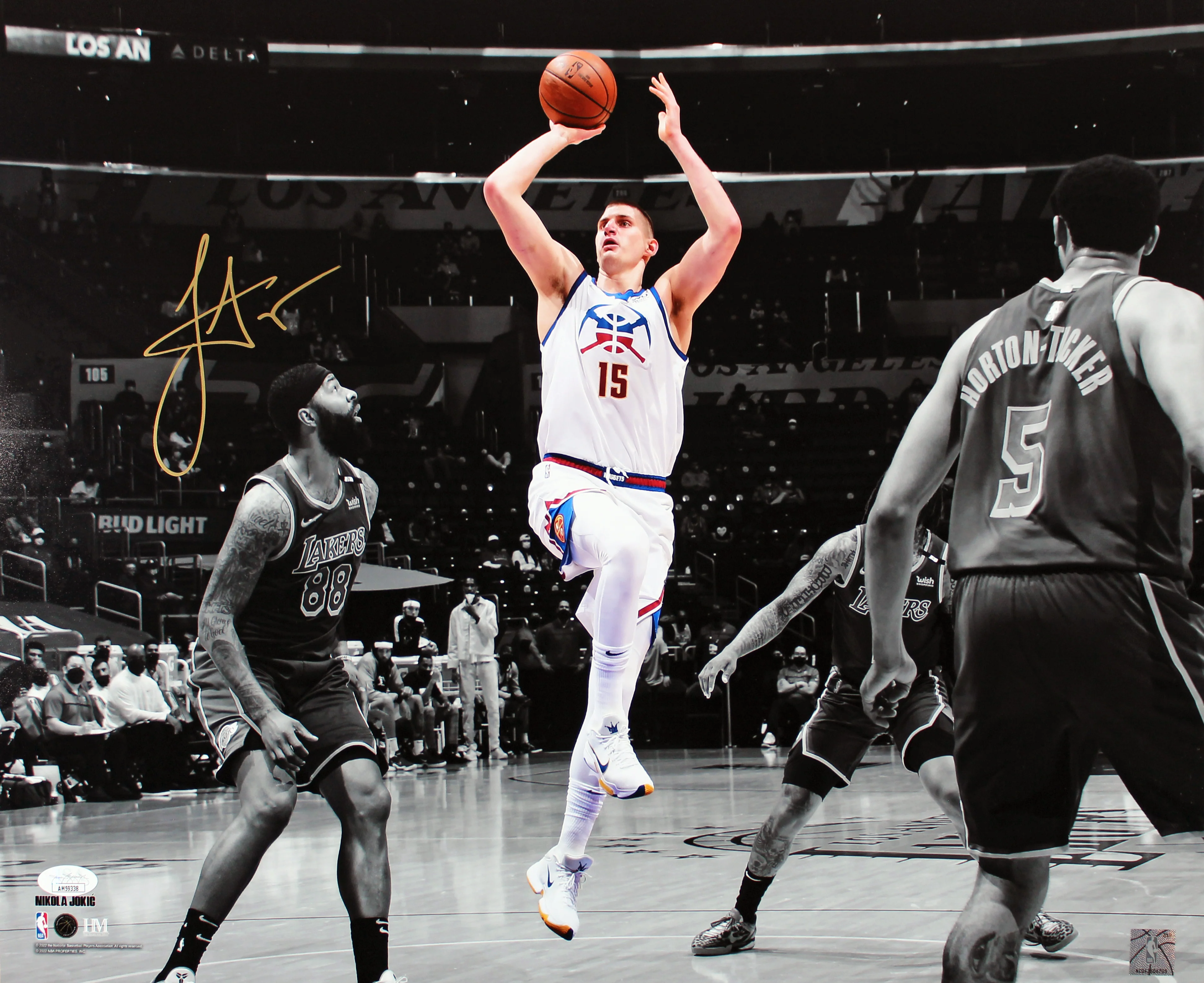 Nuggets Nikola Jokic Authentic Signed 16x20 Horizontal Spotlight Photo JSA - Image 2