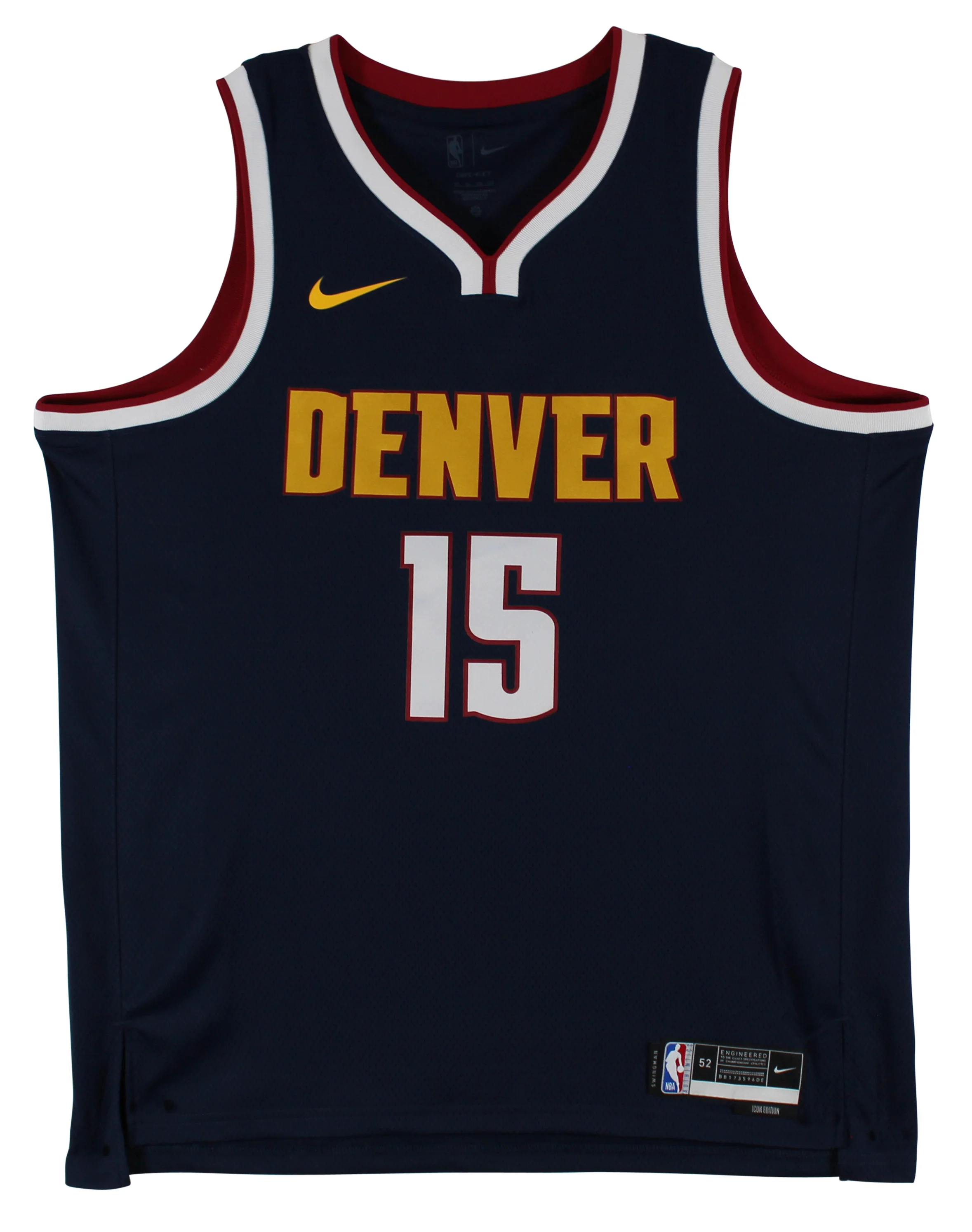 Nuggets Nikola Jokic Authentic Signed Navy Blue Nike Swingman Jersey BAS 1 - Image 4
