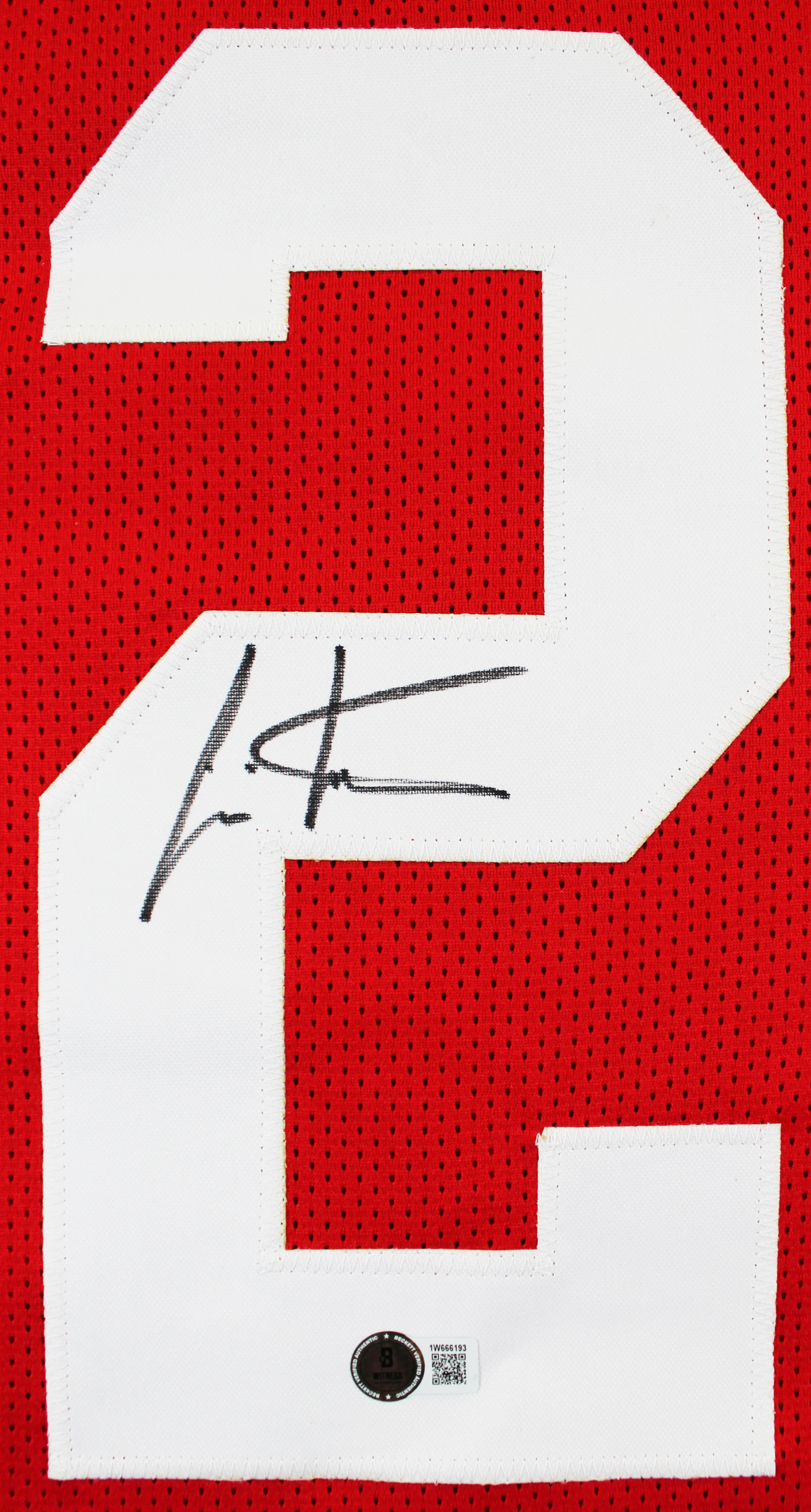 Ohio State Cris Carter Authentic Signed Red Pro Style Framed Jersey BAS Witness - Image 3
