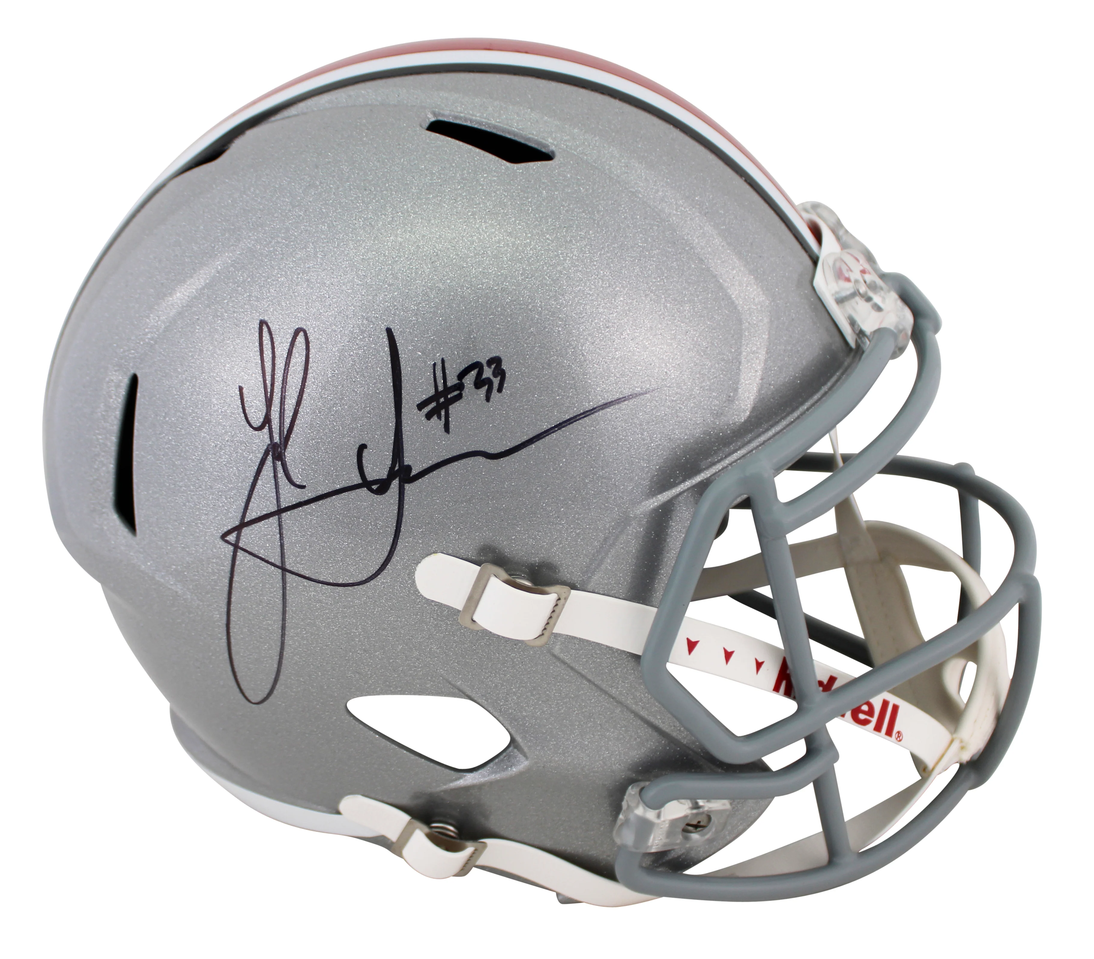 Ohio State Jack Sawyer Authentic Signed Full Size Speed Rep Helmet BAS Witnessed - Image 2