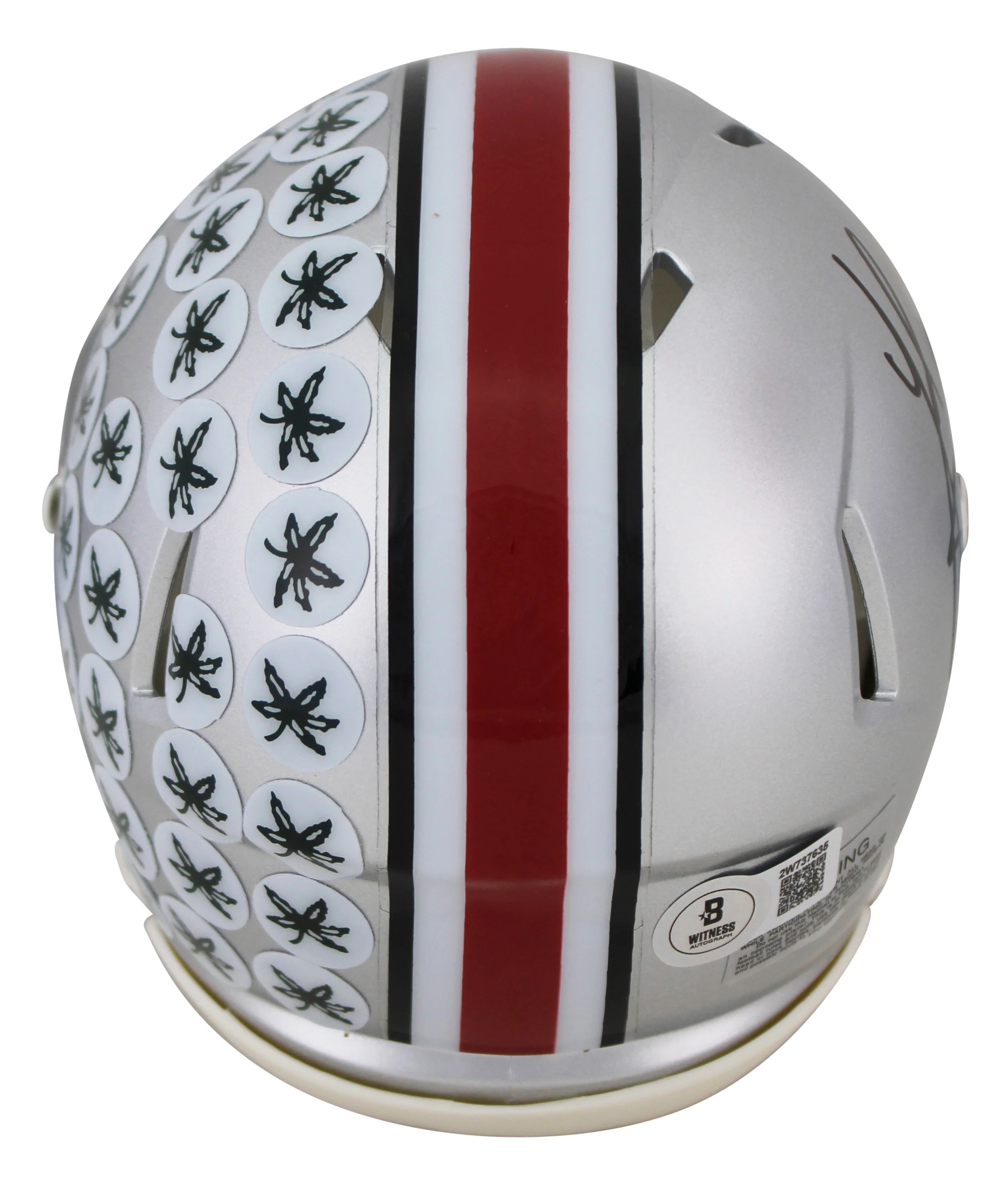 Ohio State Jack Sawyer Authentic Signed Speed Mini Helmet W/ Case BAS Witnessed - Image 4