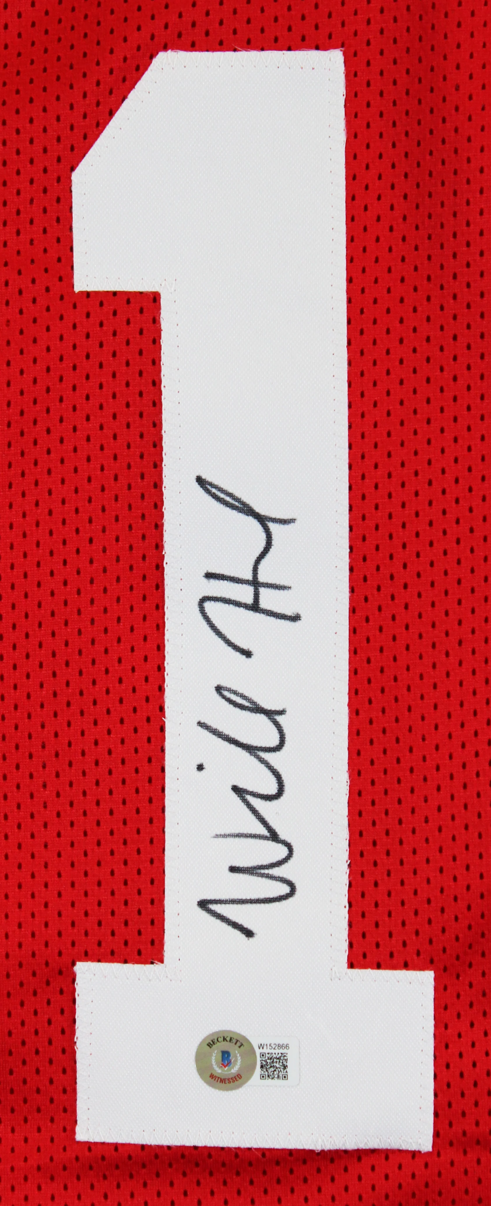 Ohio State Will Howard Authentic Signed Red Pro Style Jersey BAS Witnessed - Image 3