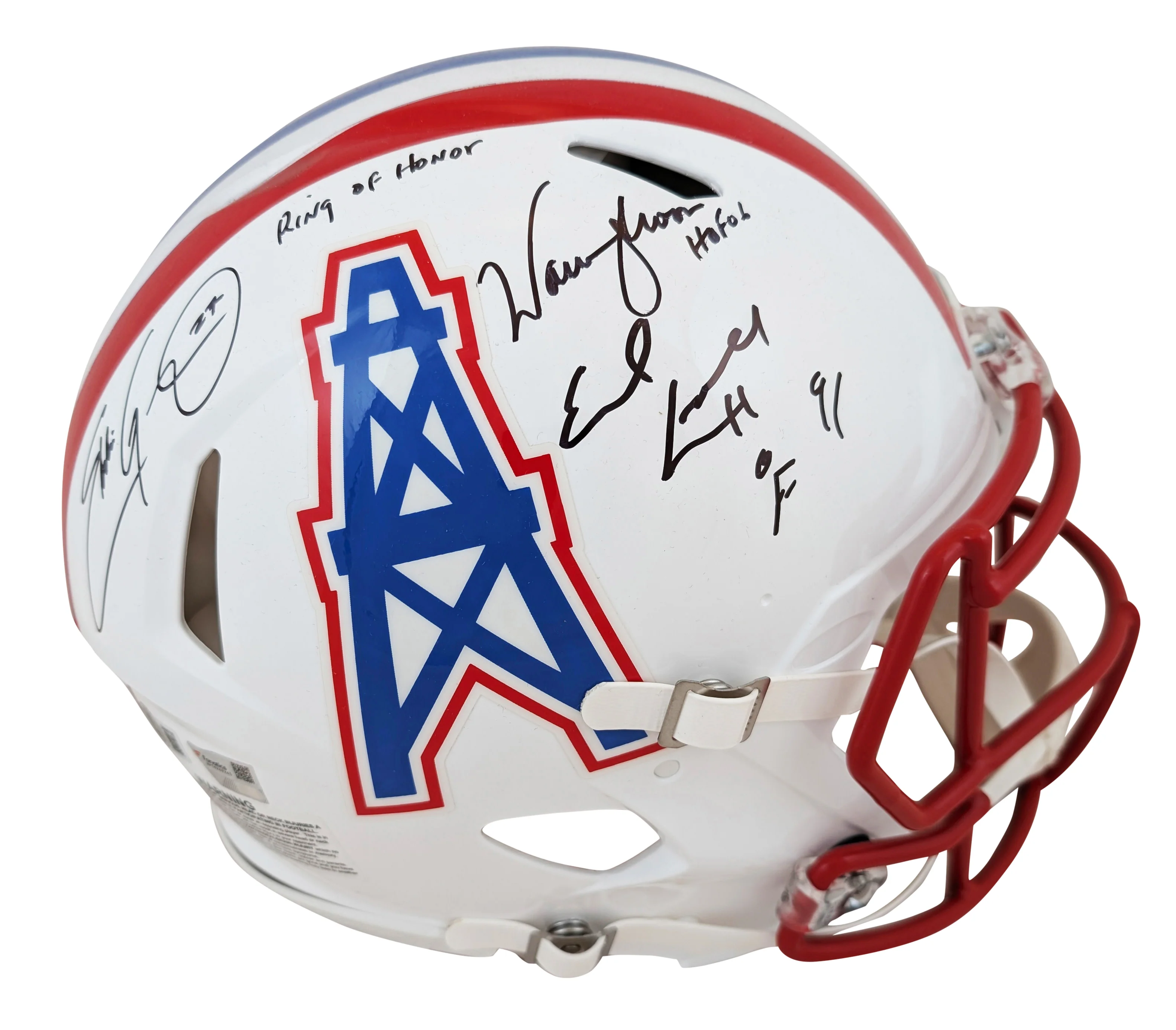 Oilers (3) Campbell, George & Moon Signed 81-98 TB F/S Speed Proline Helmet BAS - Image 2