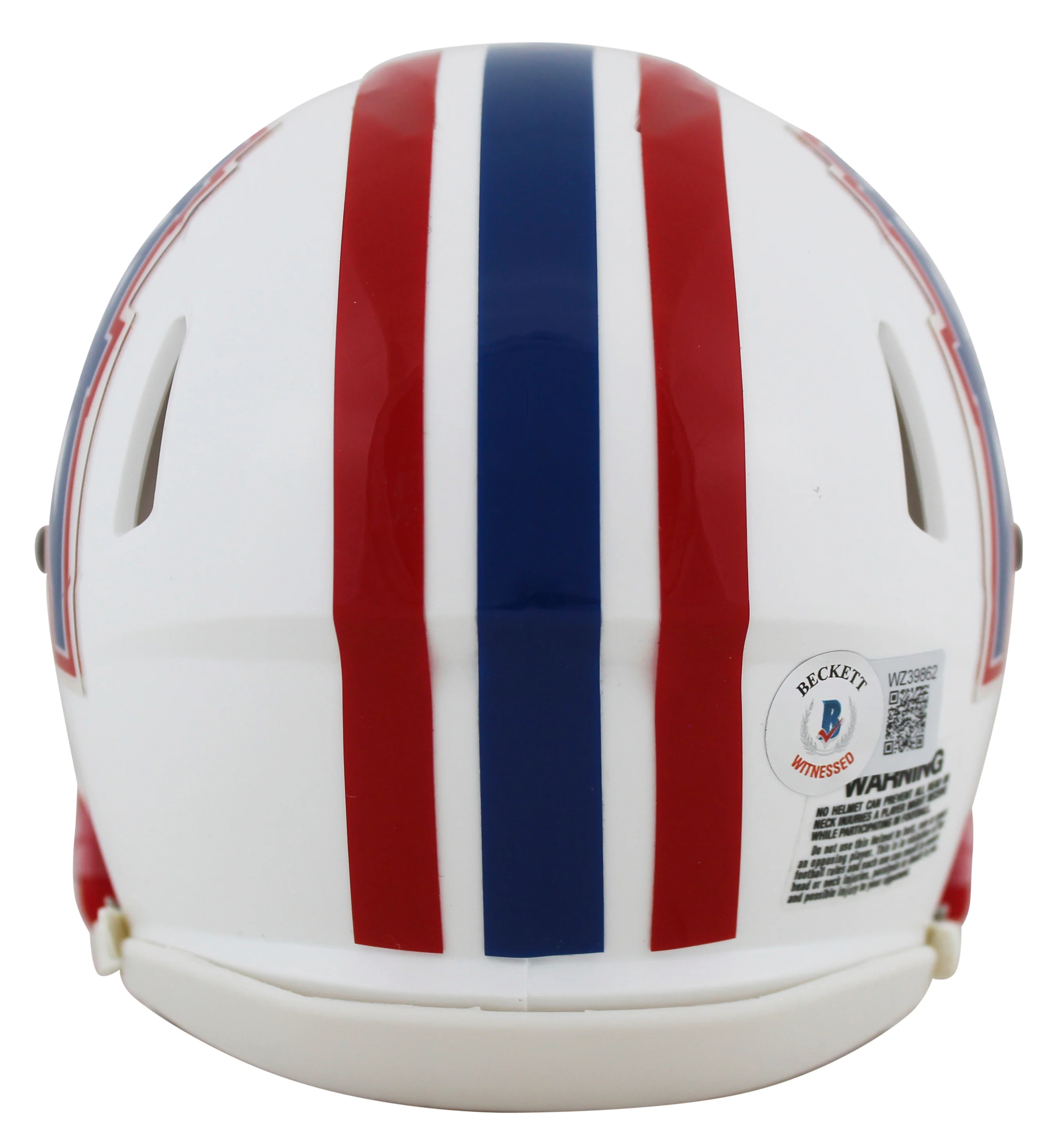 Oilers Earl Campbell Signed 1981-98 TB Speed Mini Helmet w/ Case BAS Witnessed - Image 4