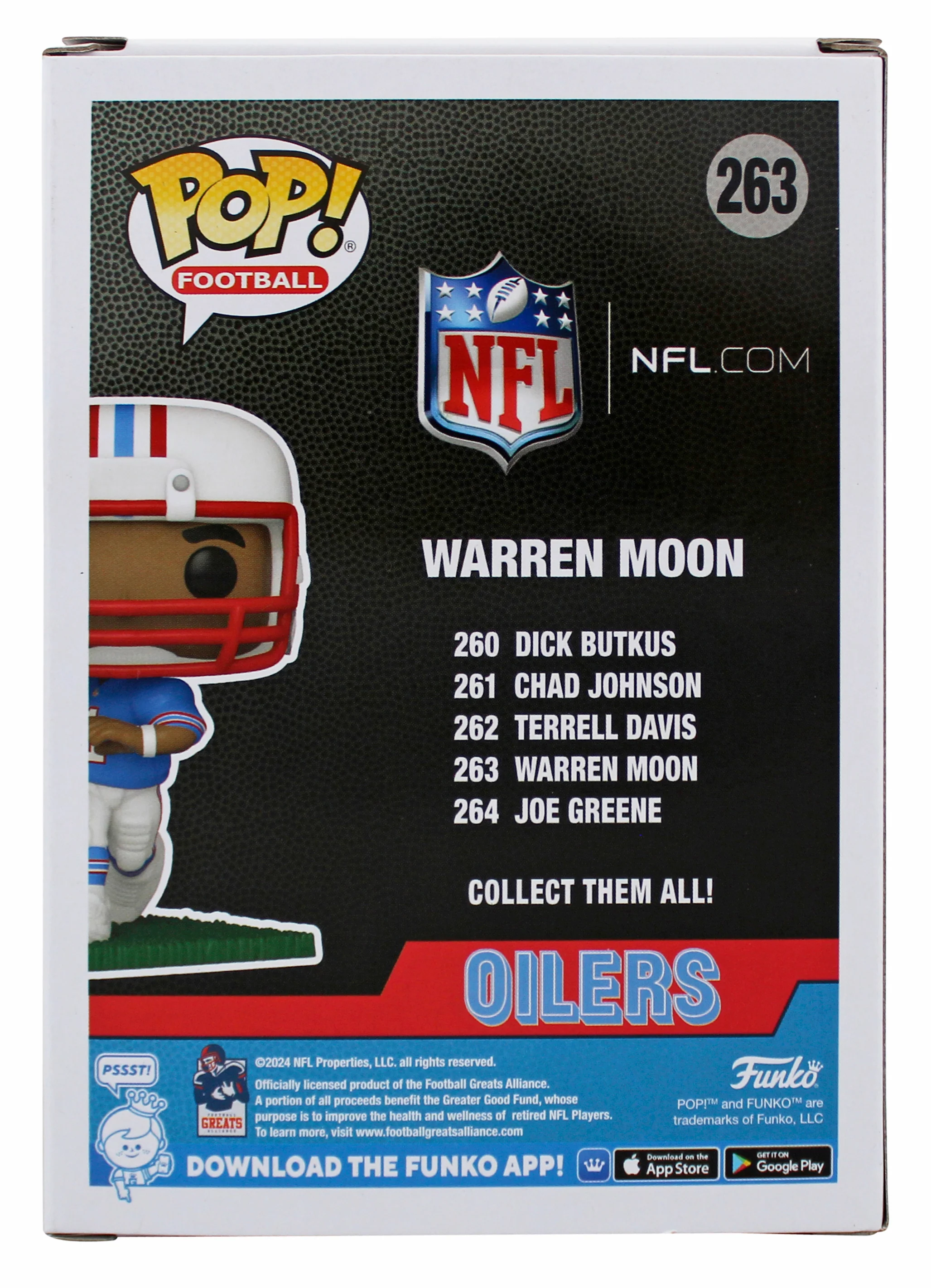Oilers Warren Moon "HOF 06" Signed #263 Funko Pop Vinyl Figure BAS Witnessed - Image 6