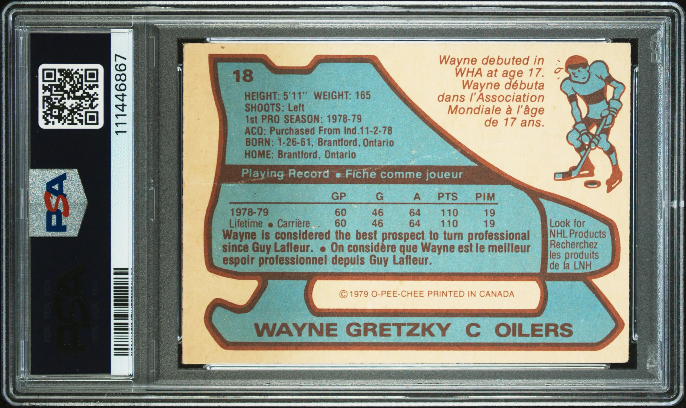 Oilers Wayne Gretzky Signed 1979 O-Pee-Chee #18 Rookie Card Auto 10! PSA Slab 2 - Image 3