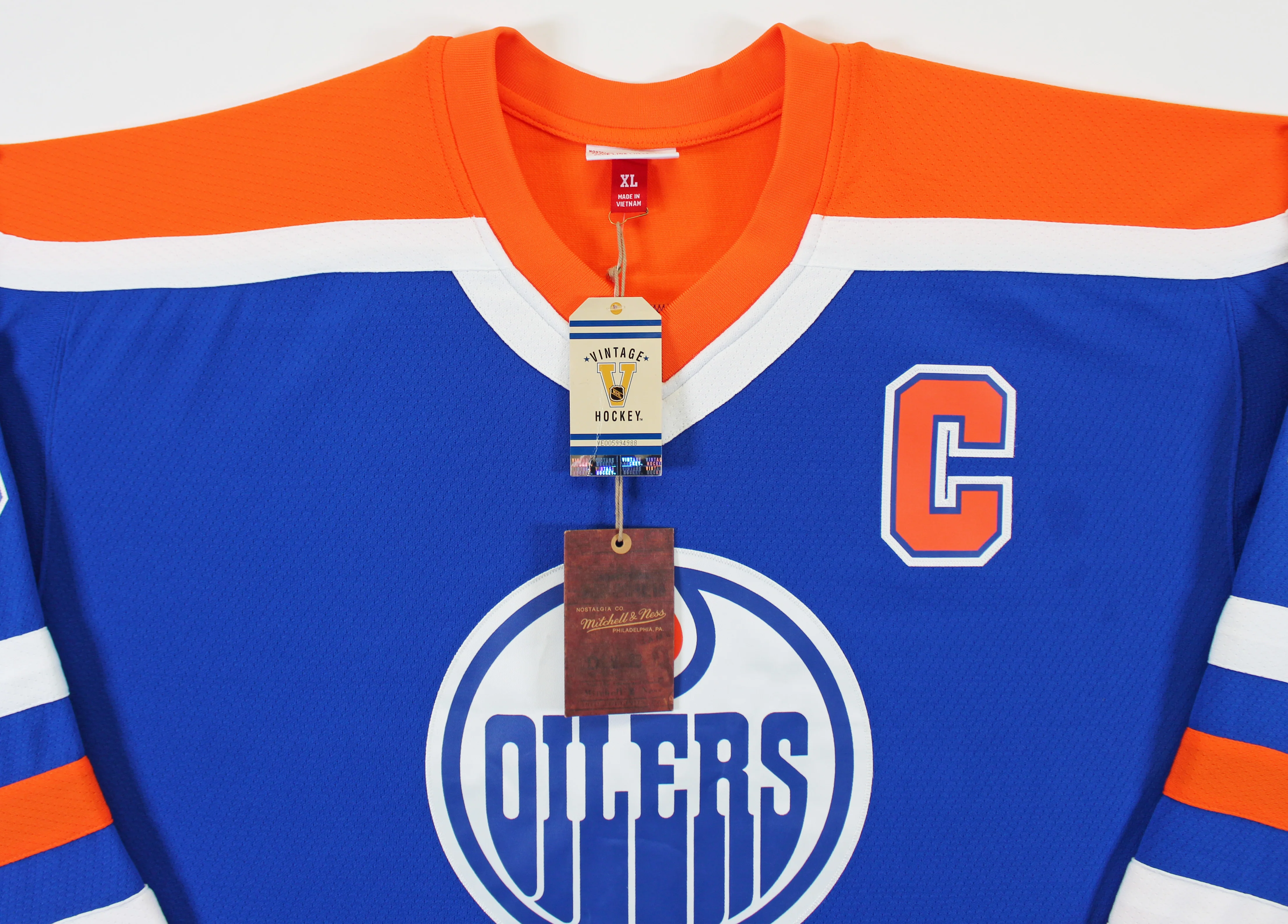Oilers Wayne Gretzky Signed Blue 1986-87 Vintage Hockey M&N Jersey BAS #AC26680 - Image 5
