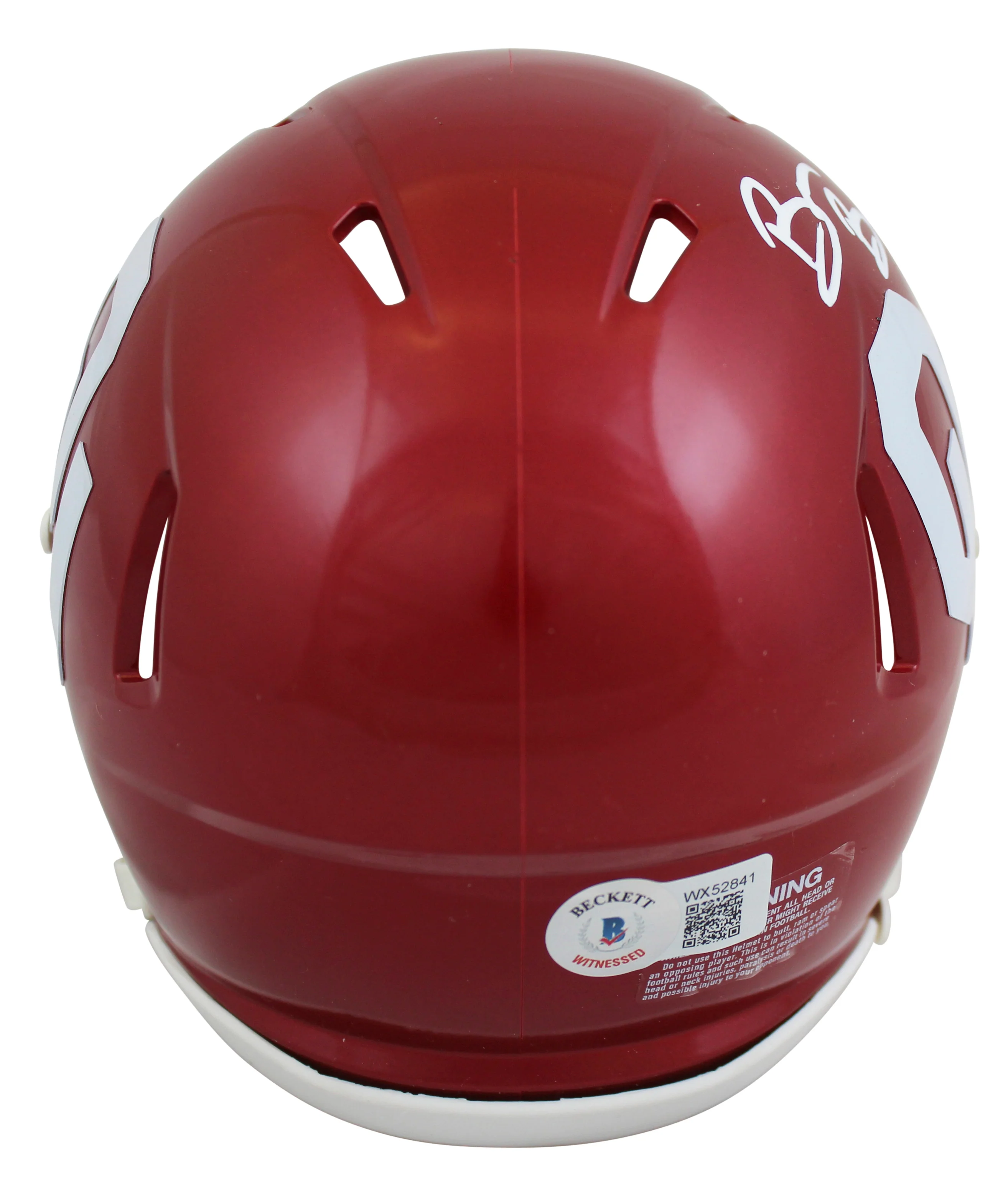 Oklahoma Brian Bosworth Authentic Signed Speed Mini Helmet BAS Witnessed - Image 3