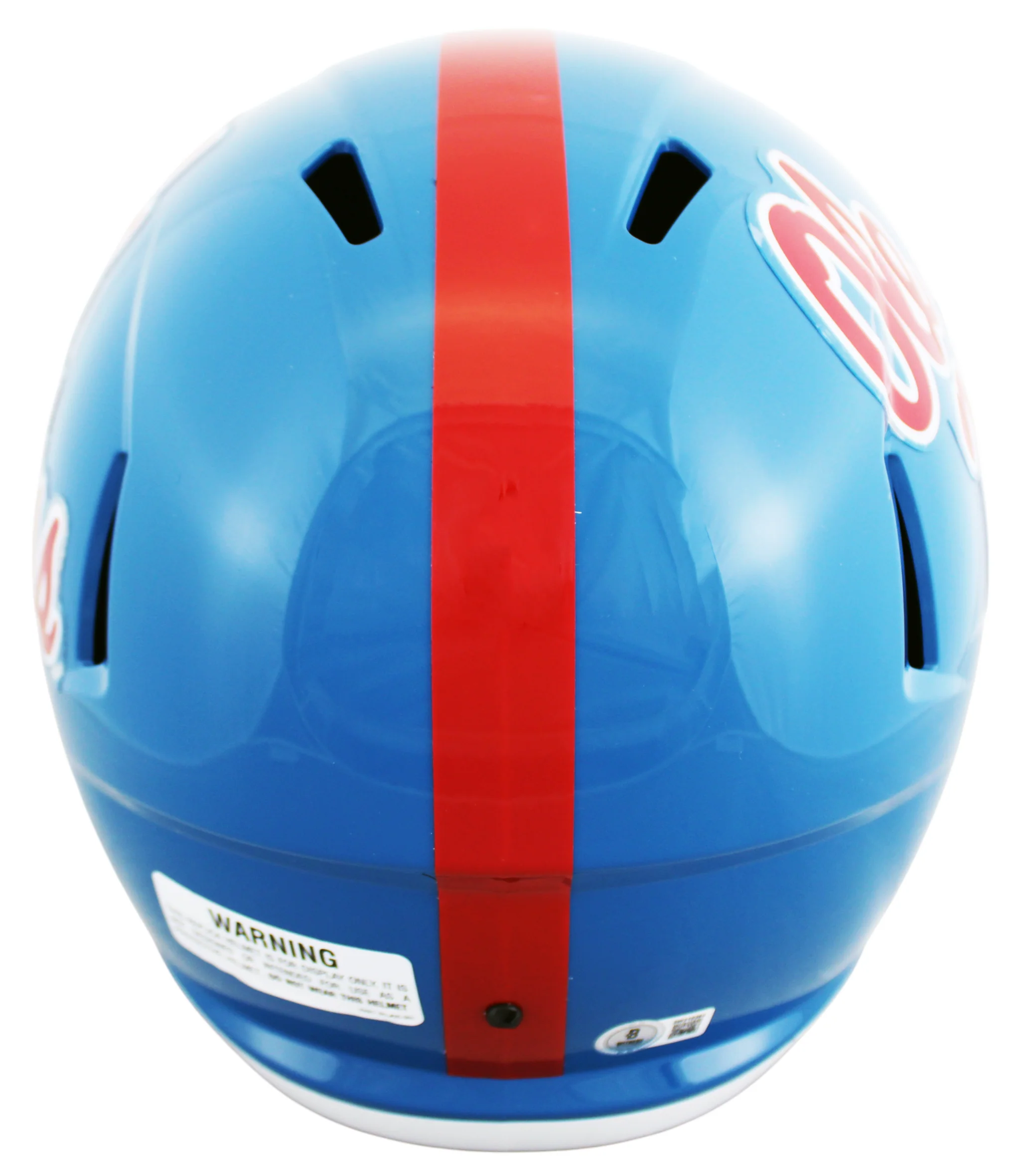 Ole Miss Patrick Willis Signed Powder Blue Full Size Speed Rep Helmet BAS Wit - Image 3