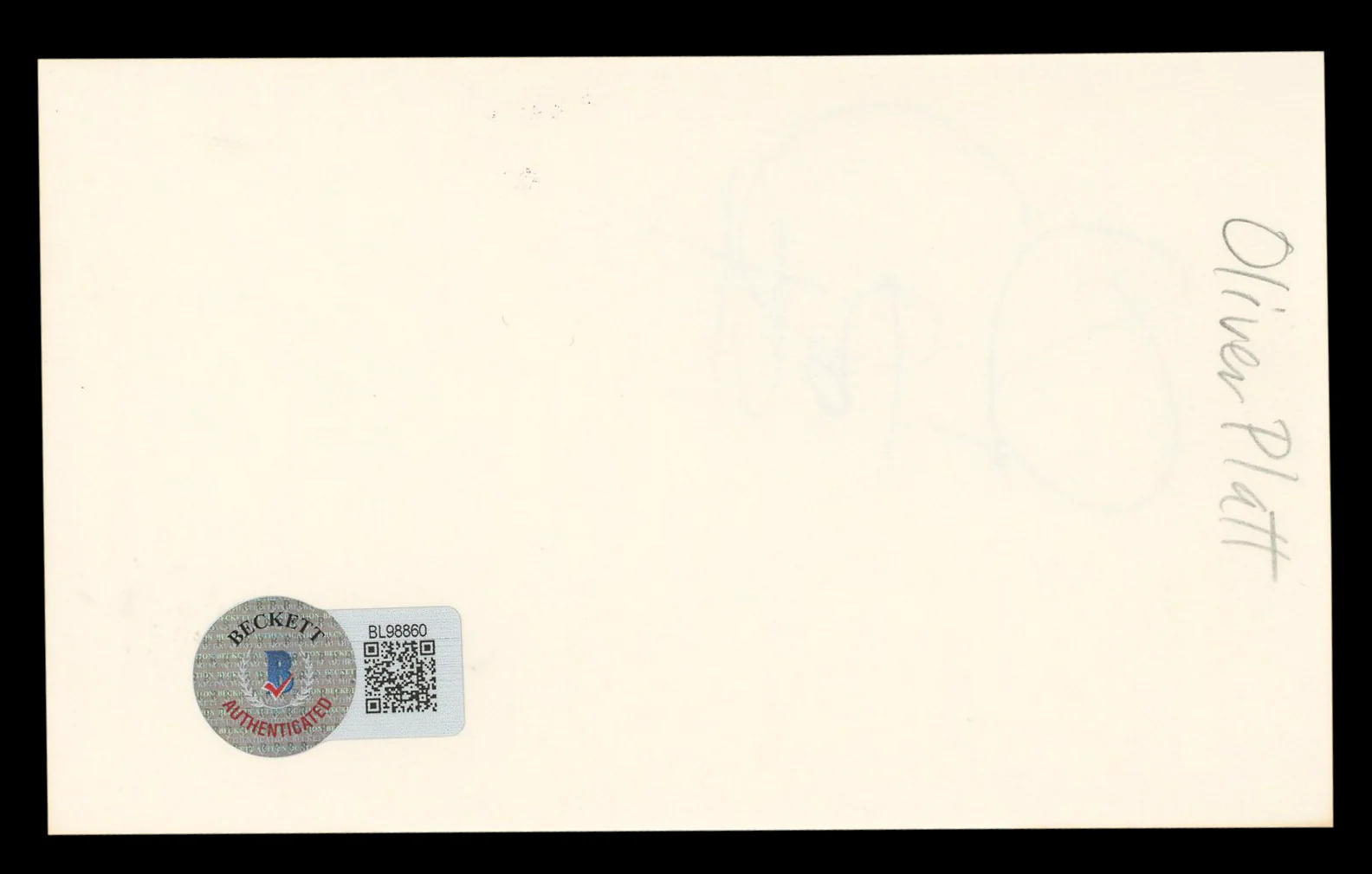 Oliver Platt The Three Musketeers Authentic Signed 3x5 Index Card BAS #BL98860 - Image 3