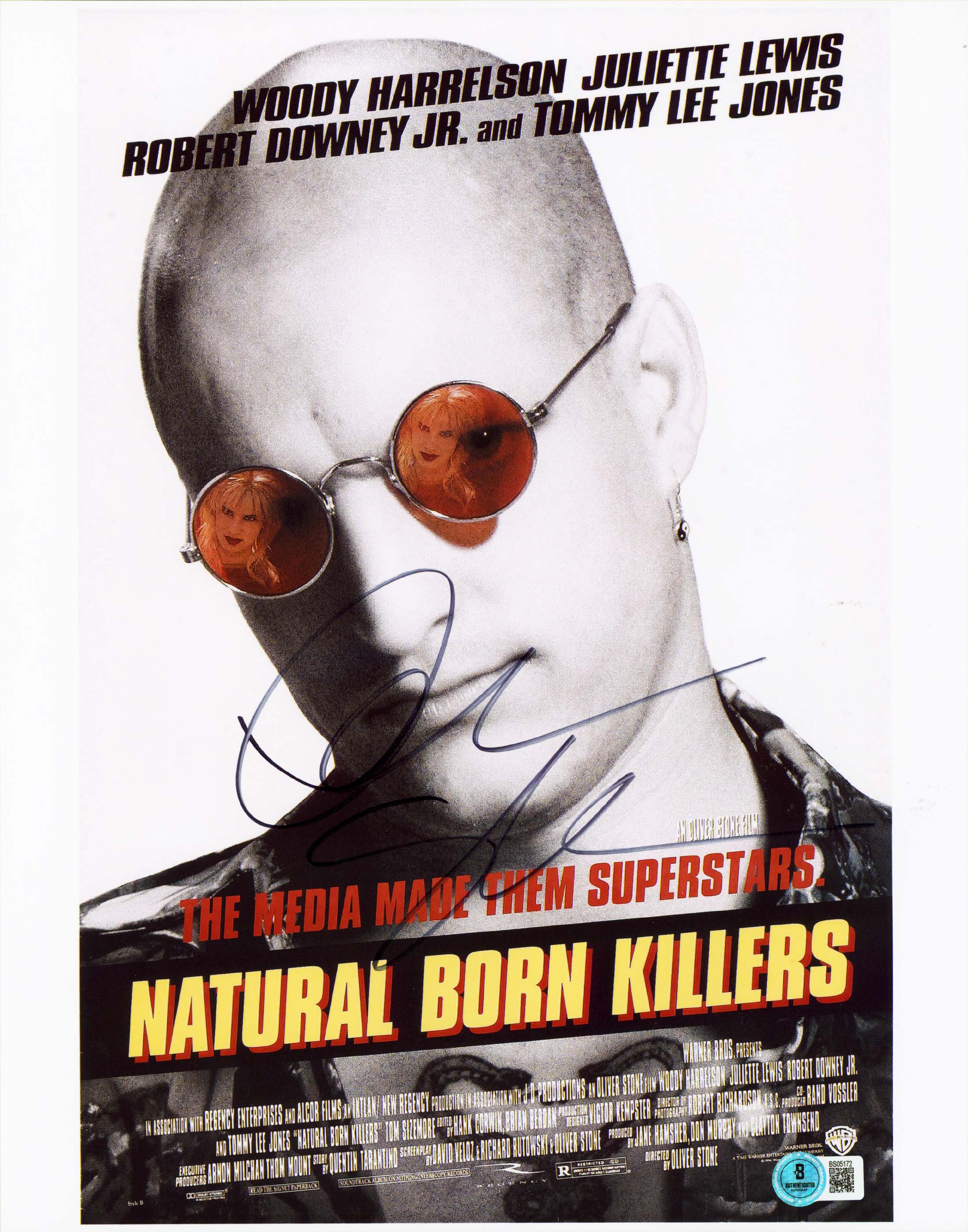 Oliver Stone Natural Born Killers Signed 11x14 Vertical Photo BAS #BS05172 - Image 2
