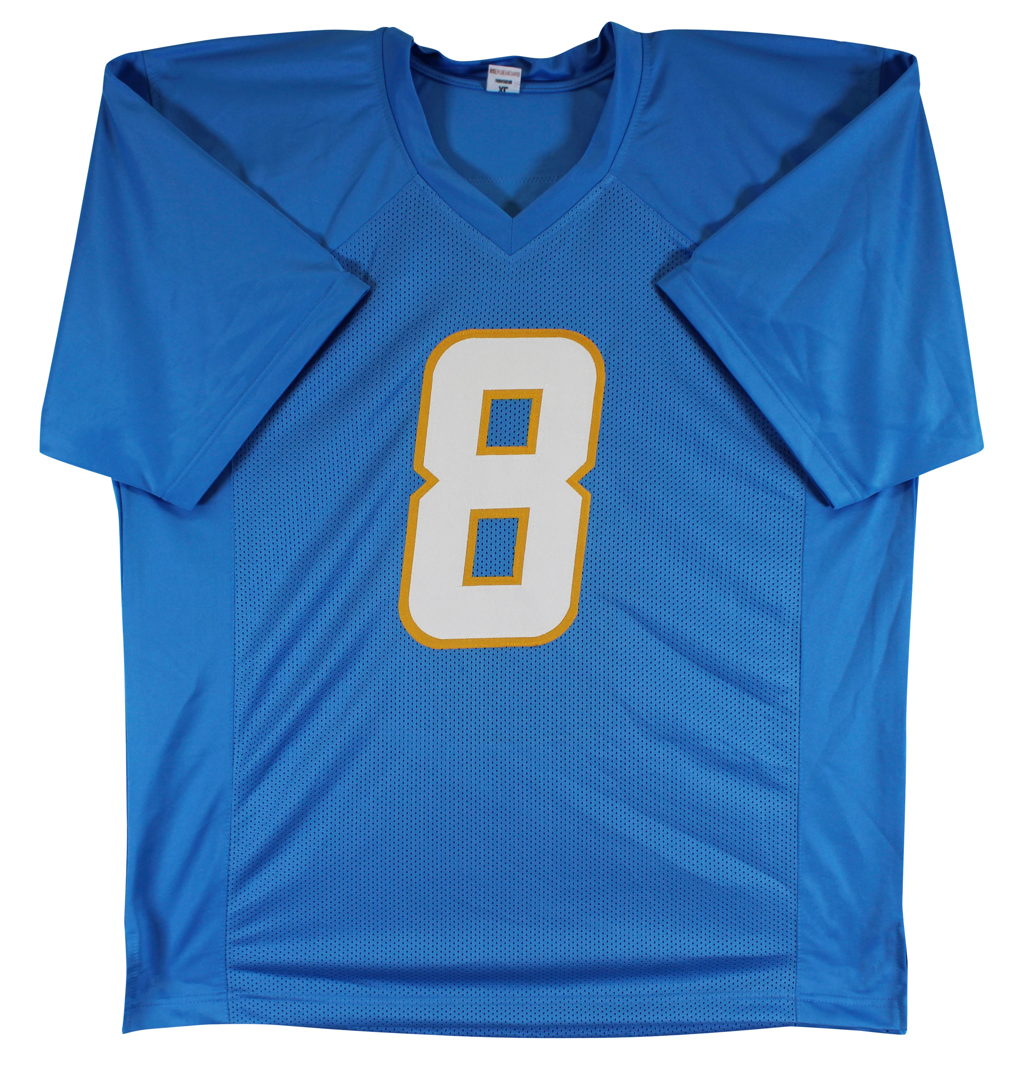 Omarion Hampton Signed Powder Blue Pro Style Jersey Autographed BAS Witnessed - Image 4