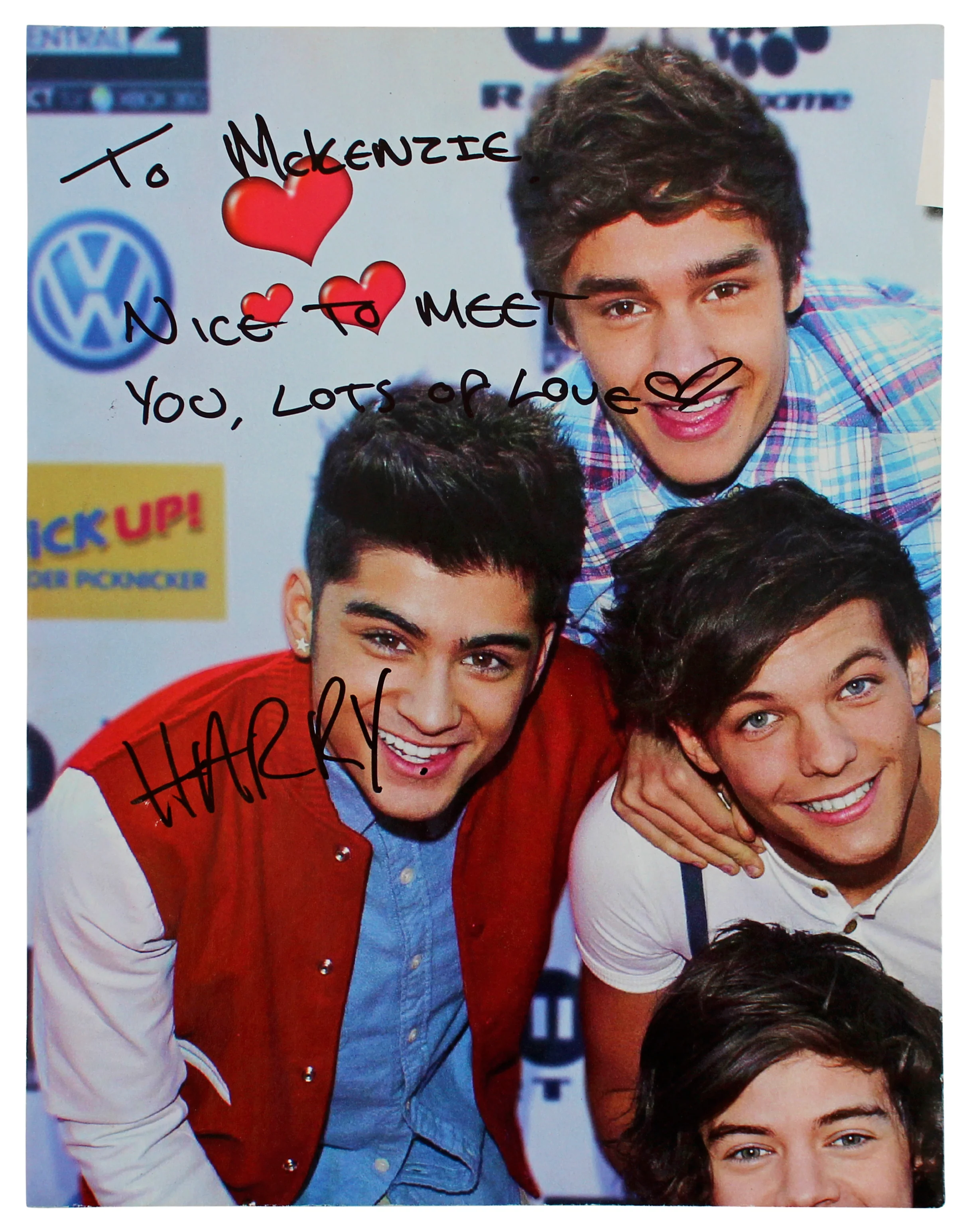 One Direction Harry Styles & Niall Horan Signed 16x20.5 Tiger Beat Poster BAS - Image 6