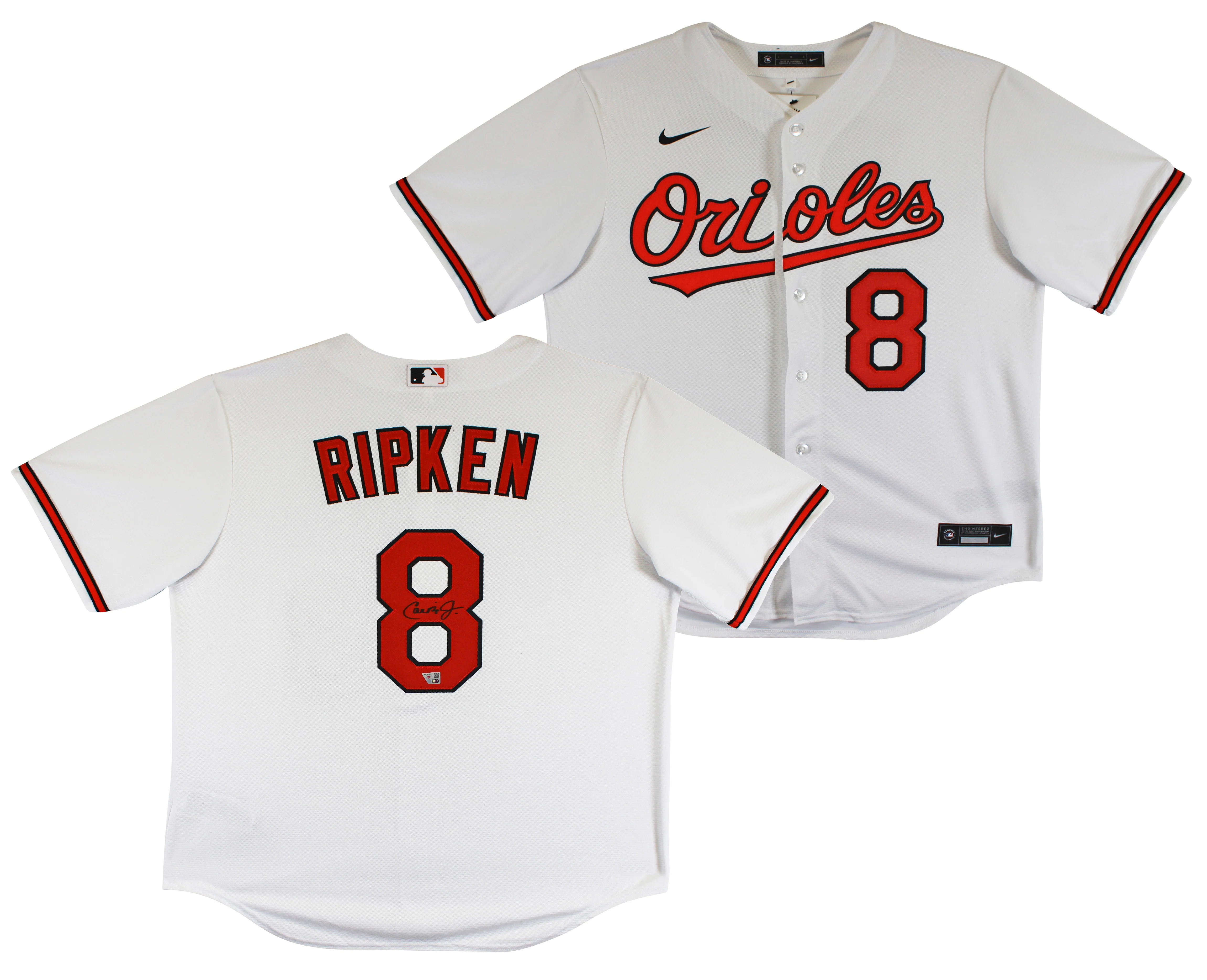 Orioles Cal Ripken Jr. Authentic Signed White Nike Jersey Autographed Fanatics - Image 2