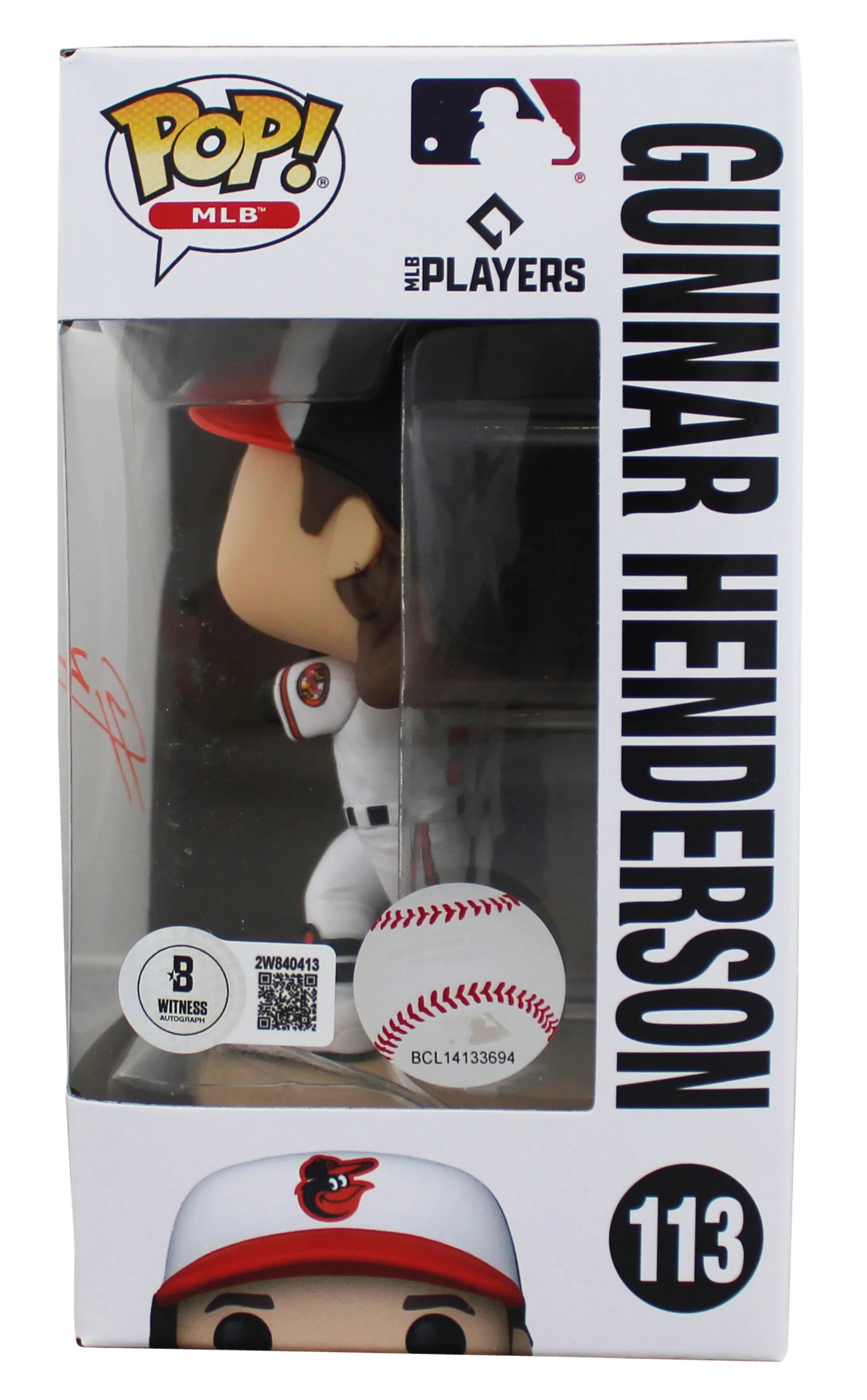 Orioles Gunnar Henderson Signed #113 Funko Pop Vinyl Figure BAS Witnessed - Image 4