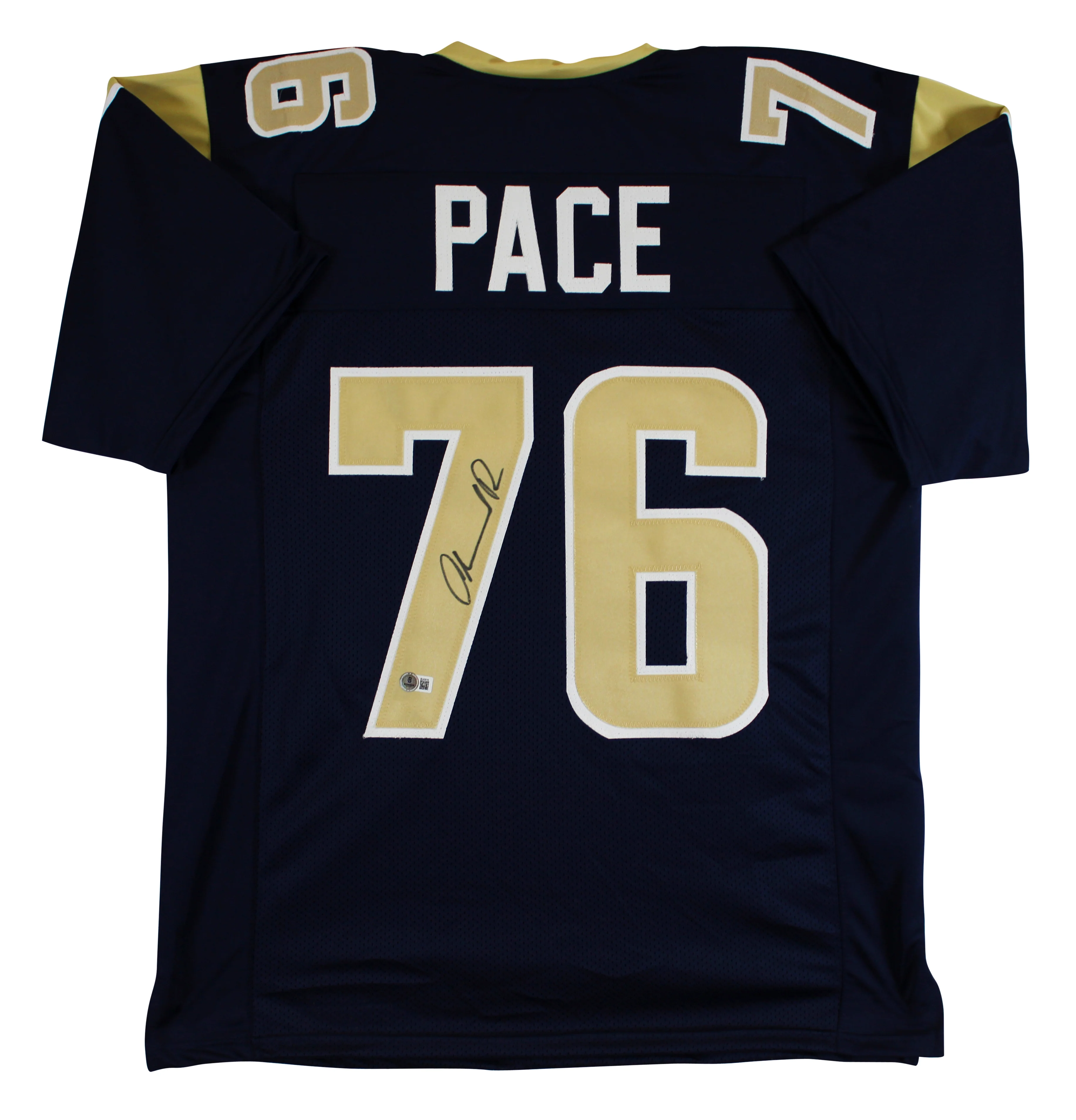 Orlando Pace Authentic Signed Navy Pro Style Jersey Autographed BAS - Image 2