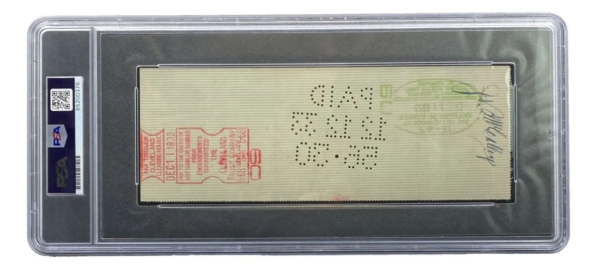 Orville Wright Signed Slabbed Bank Check PSA/DNA 85200376 - Image 2