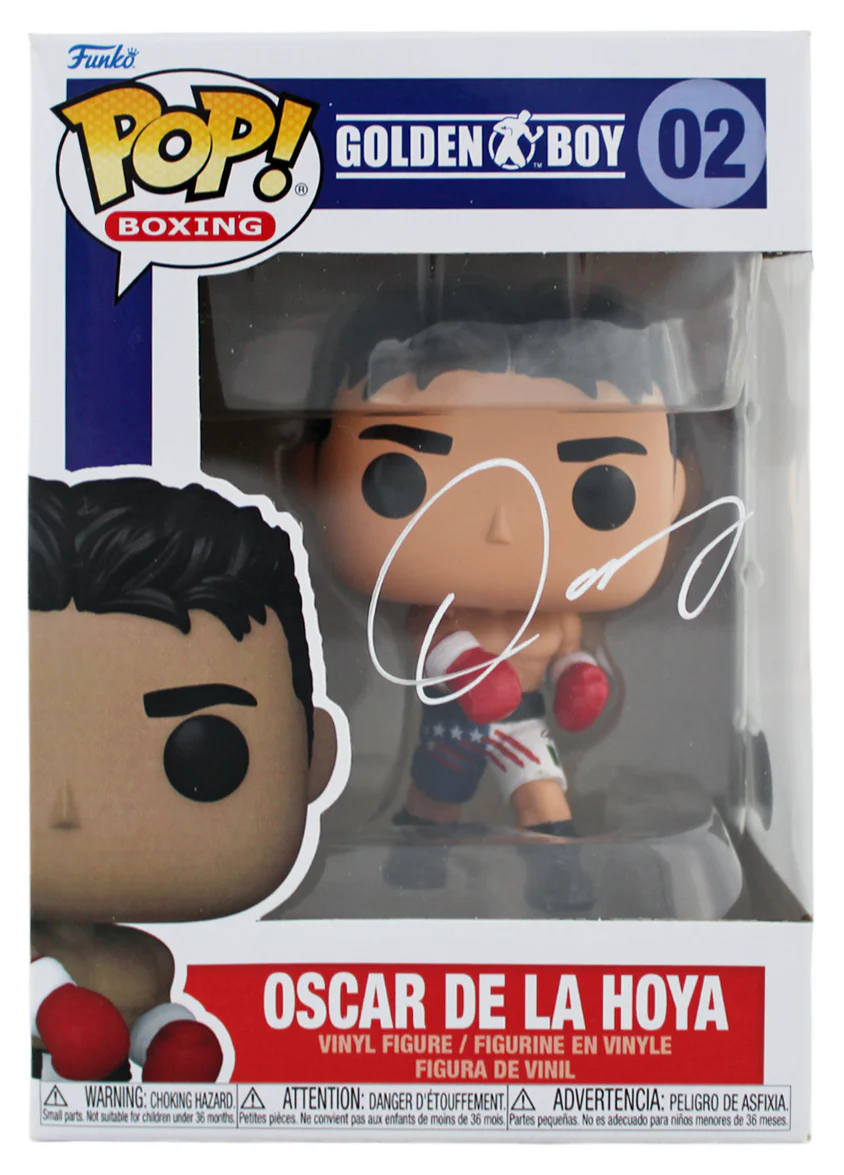 Oscar De La Hoya Authentic Signed Funko Pop Vinyl Figure BAS Witnessed - Image 2