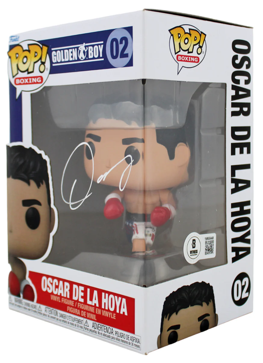 Oscar De La Hoya Authentic Signed Funko Pop Vinyl Figure BAS Witnessed - Image 3