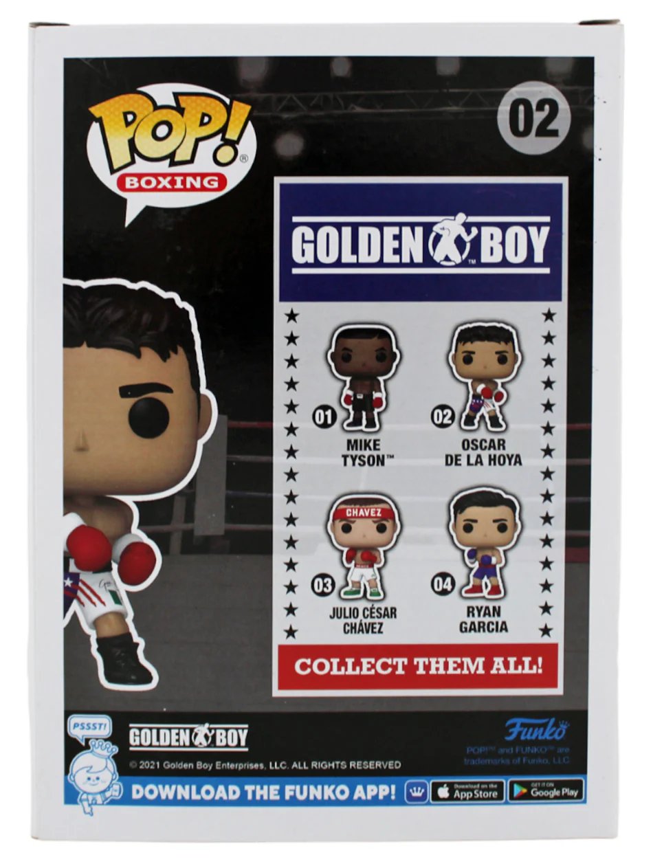 Oscar De La Hoya Authentic Signed Funko Pop Vinyl Figure BAS Witnessed - Image 5