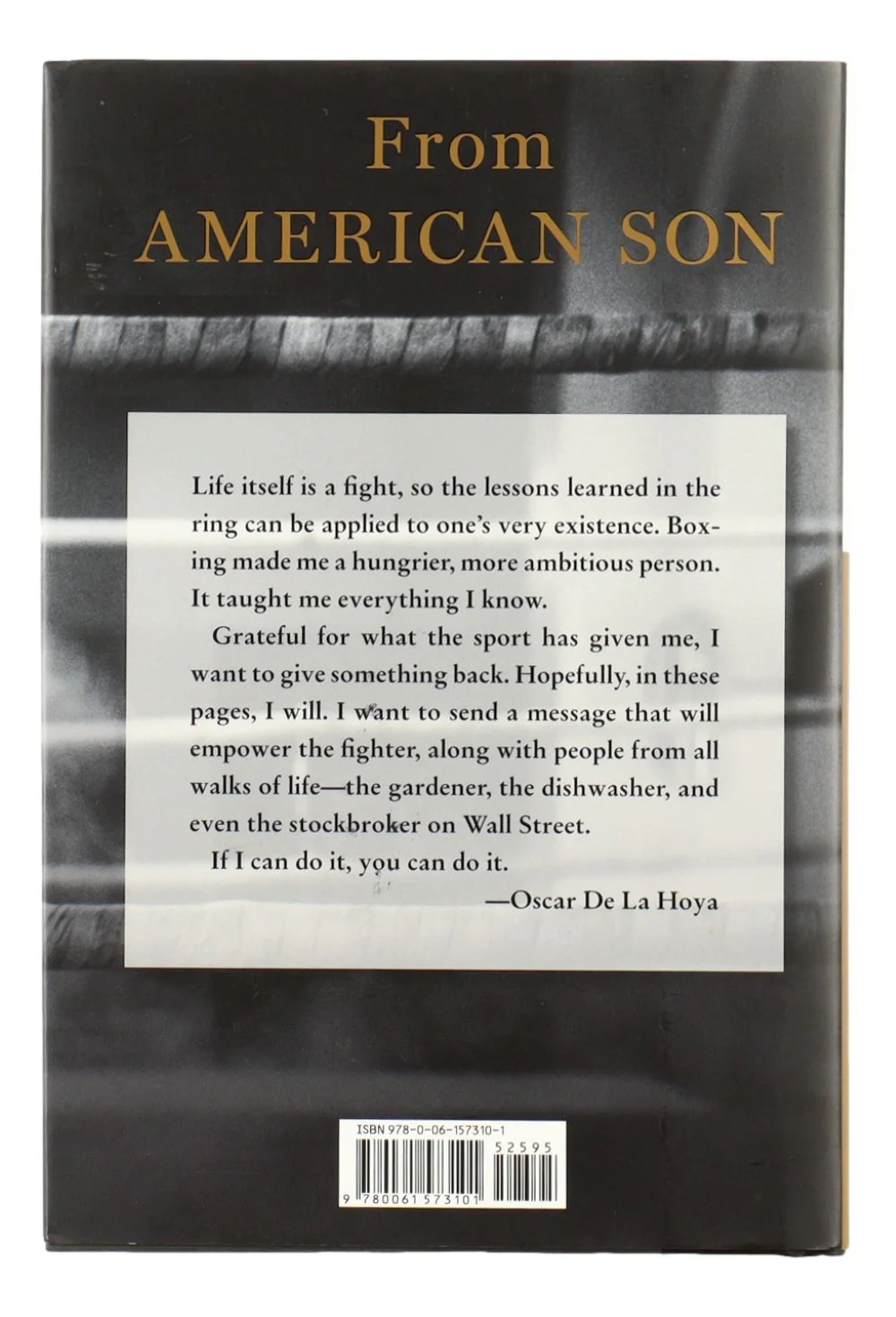 Oscar De La Hoya Signed American Son Hardcover Book PSA/DNA - Image 3