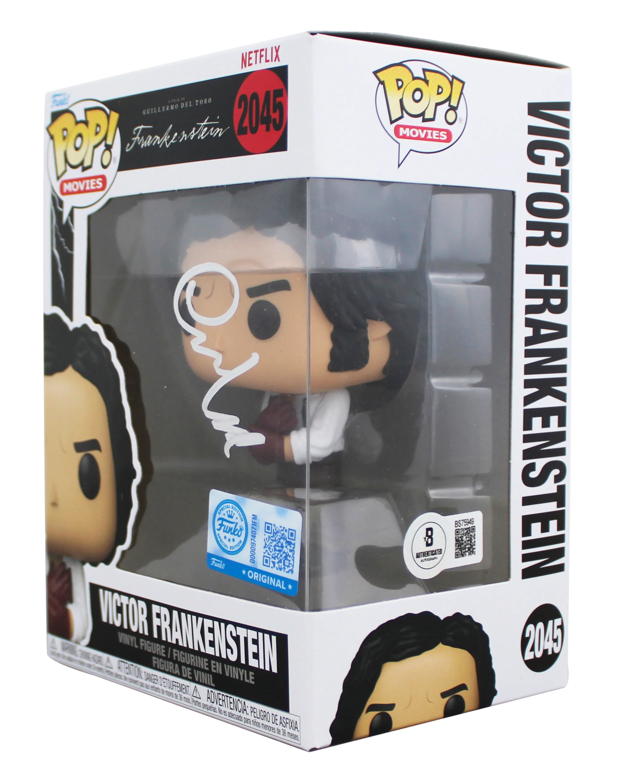 Oscar Isaac Frankenstein Signed Victor #2045 Funko Pop Vinyl Figure BAS #BS75949 - Image 3