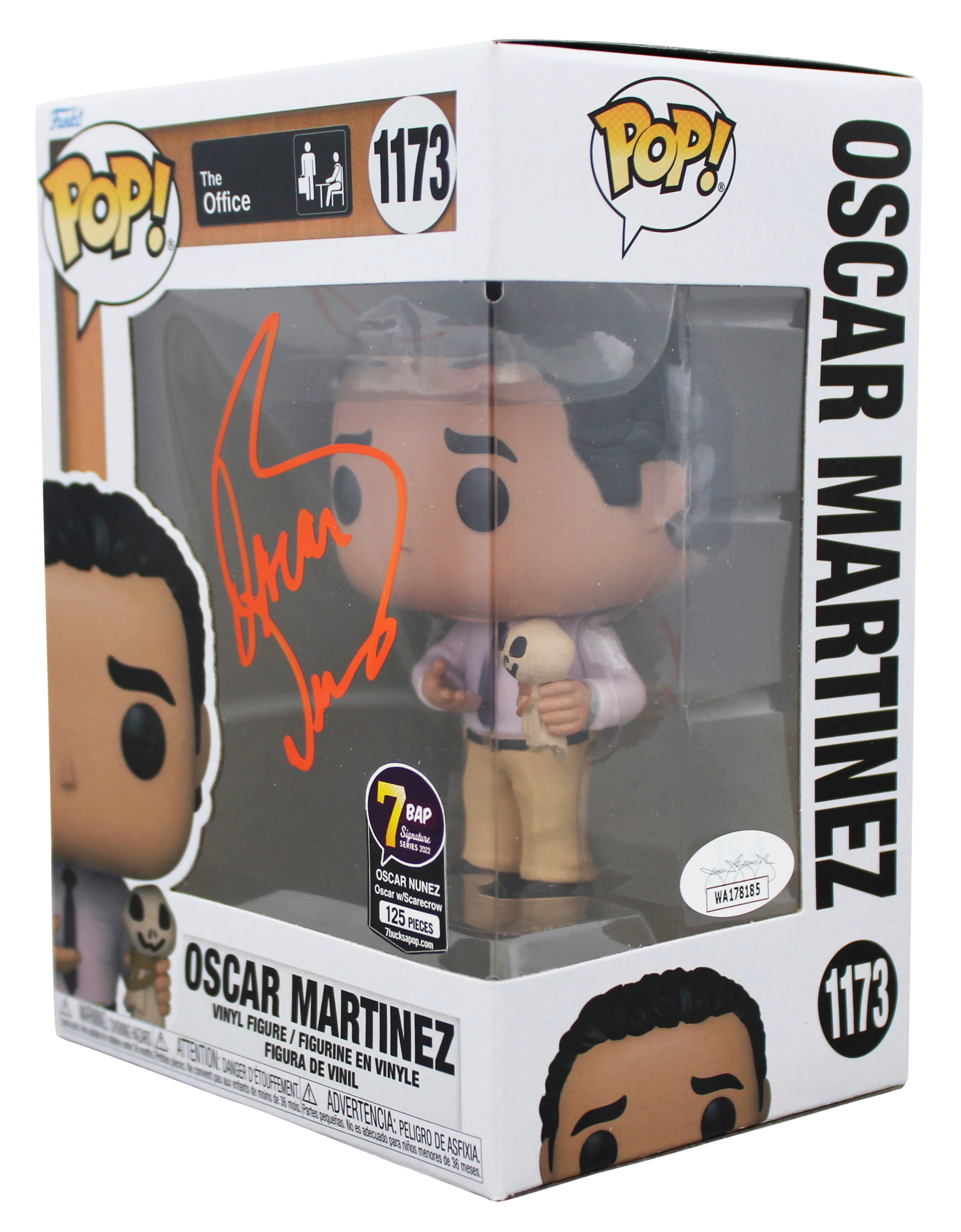 Oscar Nunez The Office Signed Oscar #1173 Funko Pop Vinyl Figure JSA #WA178185 - Image 3