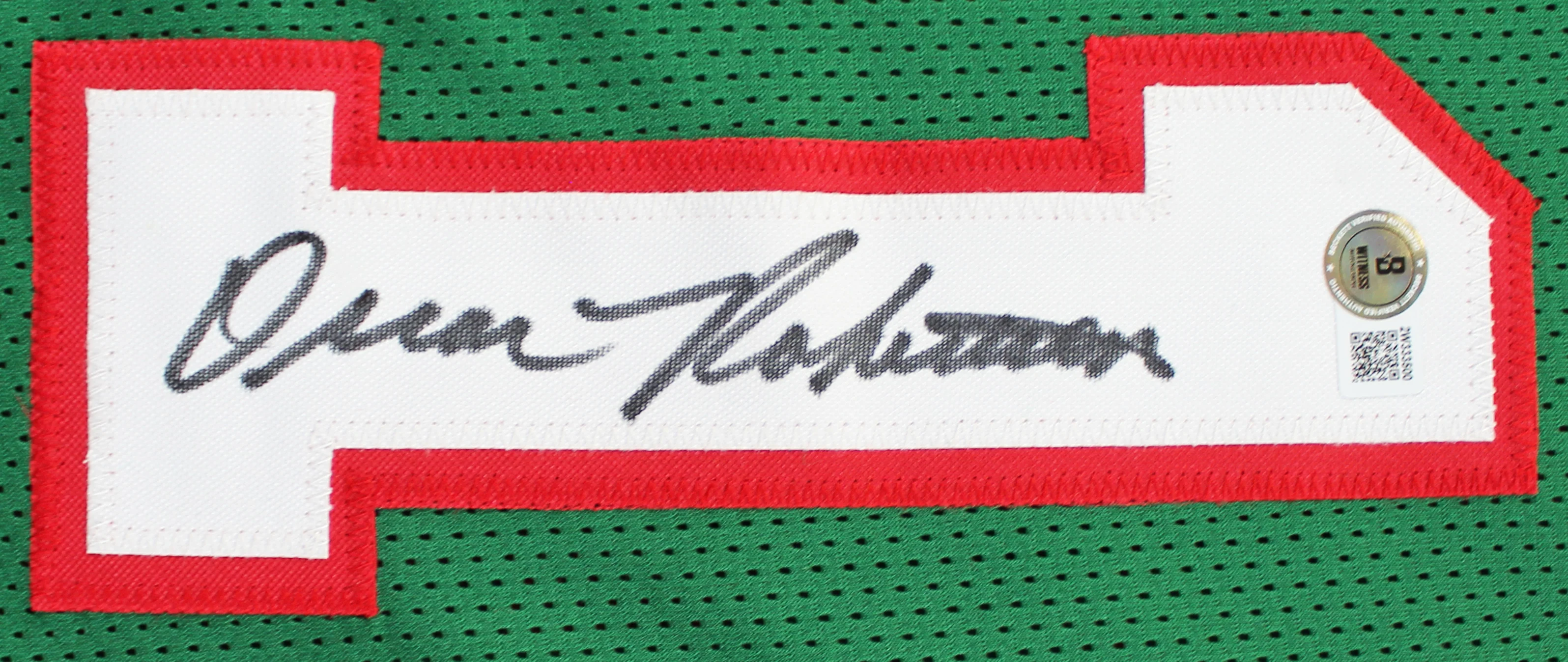 Oscar Robertson Authentic Signed Green Pro Style Jersey BAS Witnessed - Image 3