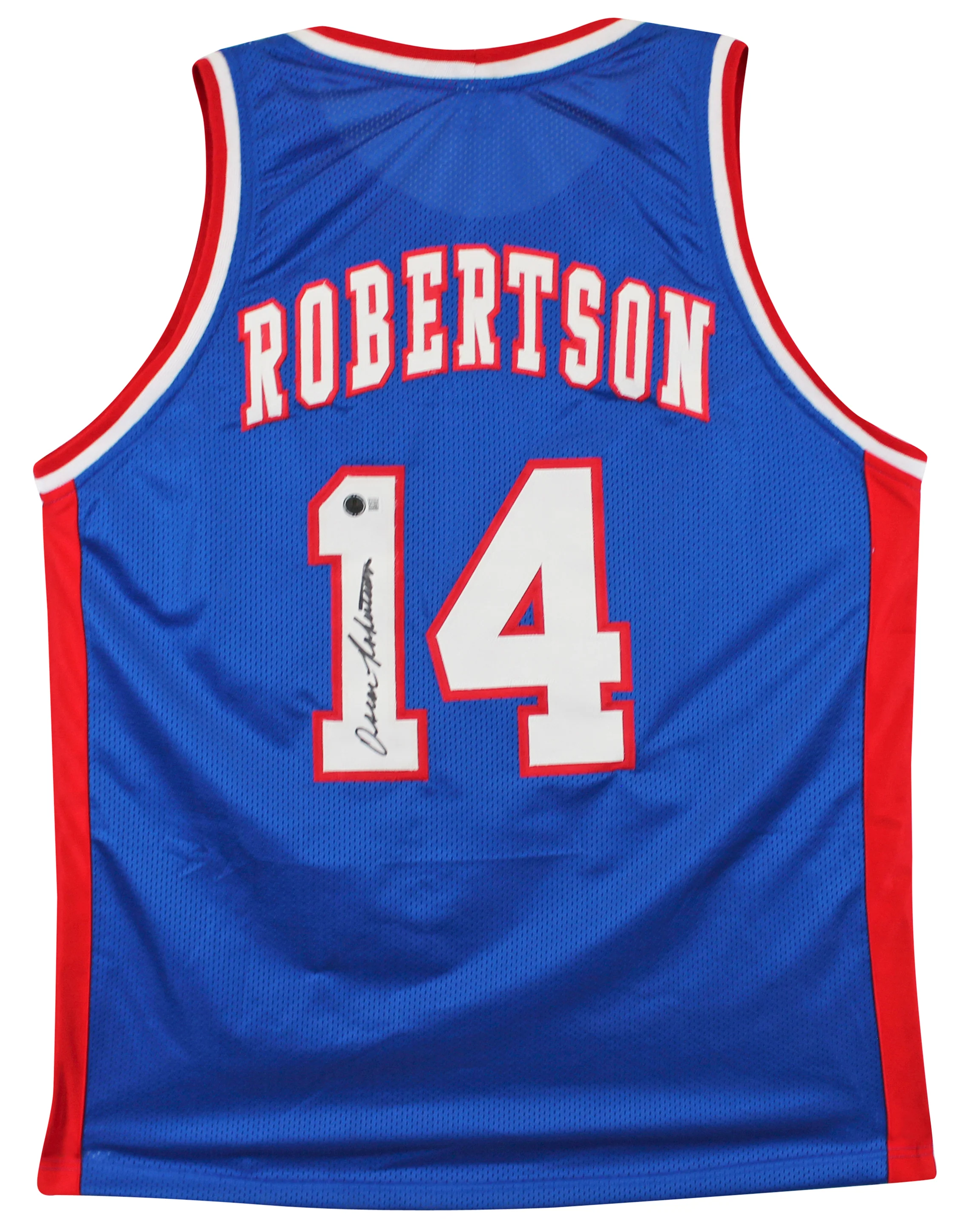 Oscar Robertson Authentic Signed Royal Blue Pro Style Jersey BAS Witnessed - Image 2