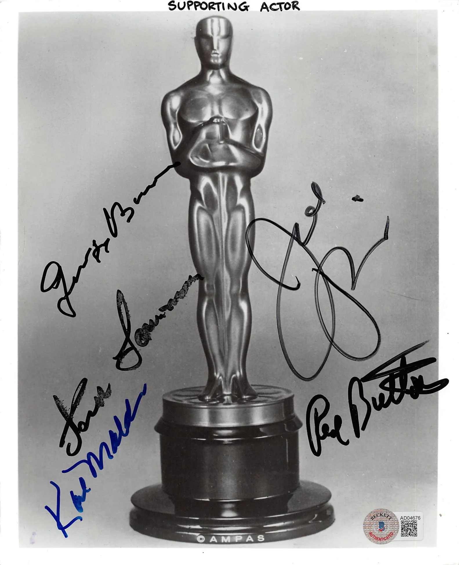 Oscar Winners (5) Lemmon, Malden, Pesci, Buttons & Burns Signed 8x10 Photo BAS
