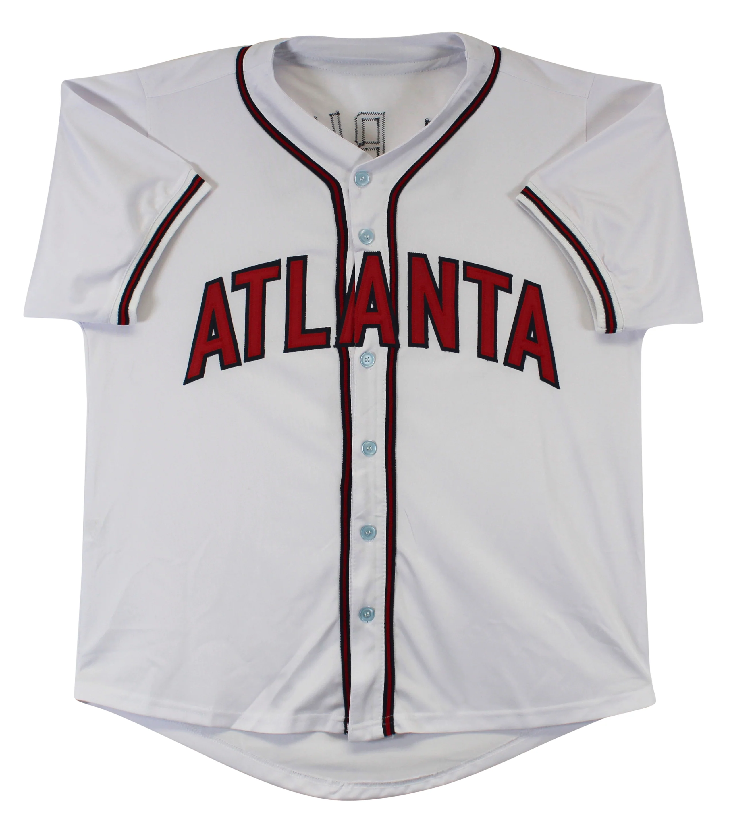Ozzie Albies Authentic Full Name Signed White Pro Style Jersey Autographed JSA - Image 4