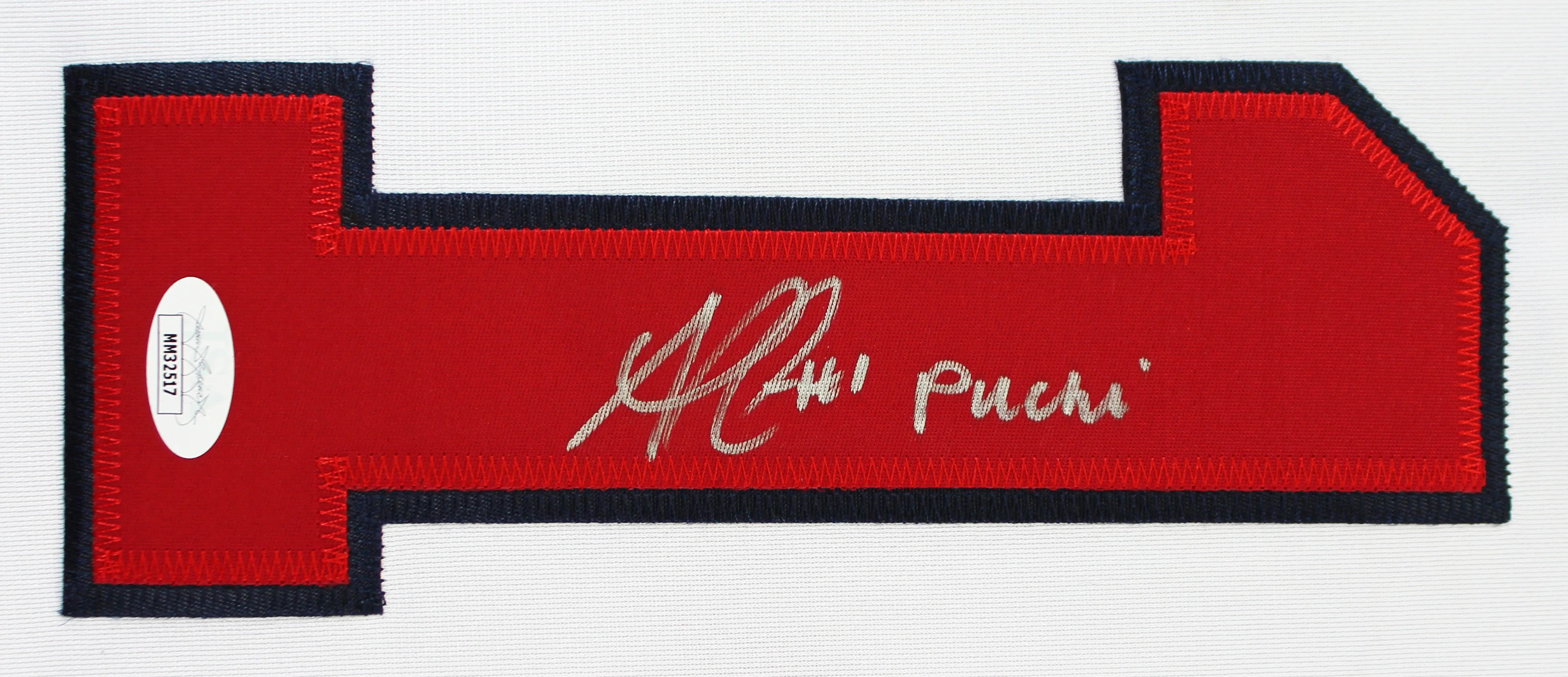 Ozzie Albies "Puchi" Authentic Signed White Pro Style Jersey Autographed JSA - Image 3