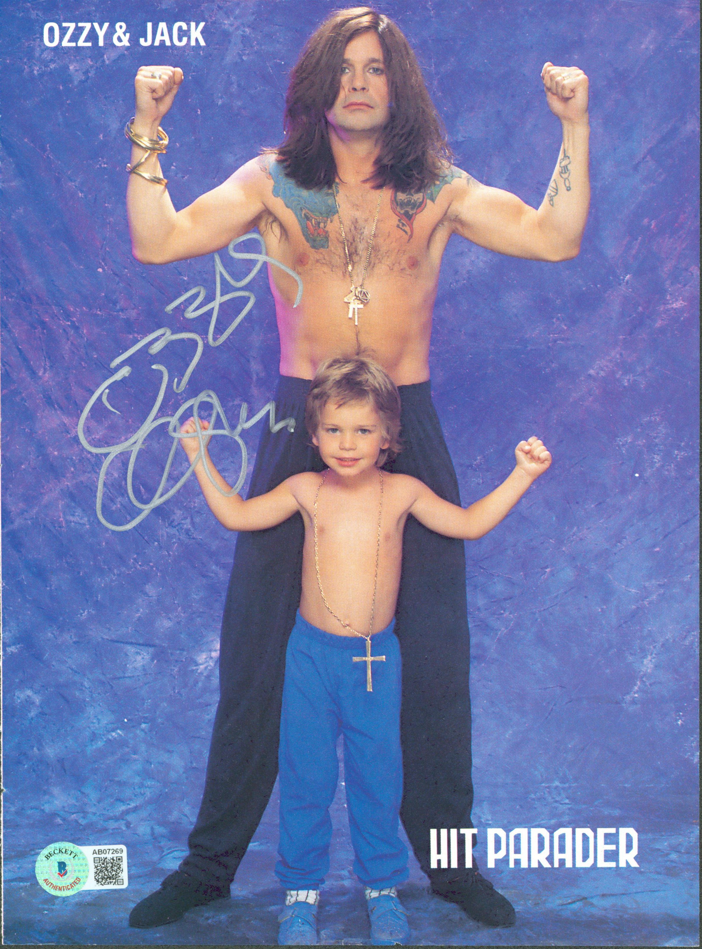 Ozzy Osbourne Black Sabbath Signed 8x10.75 Magazine Page With Jack BAS #AB07269 - Image 2