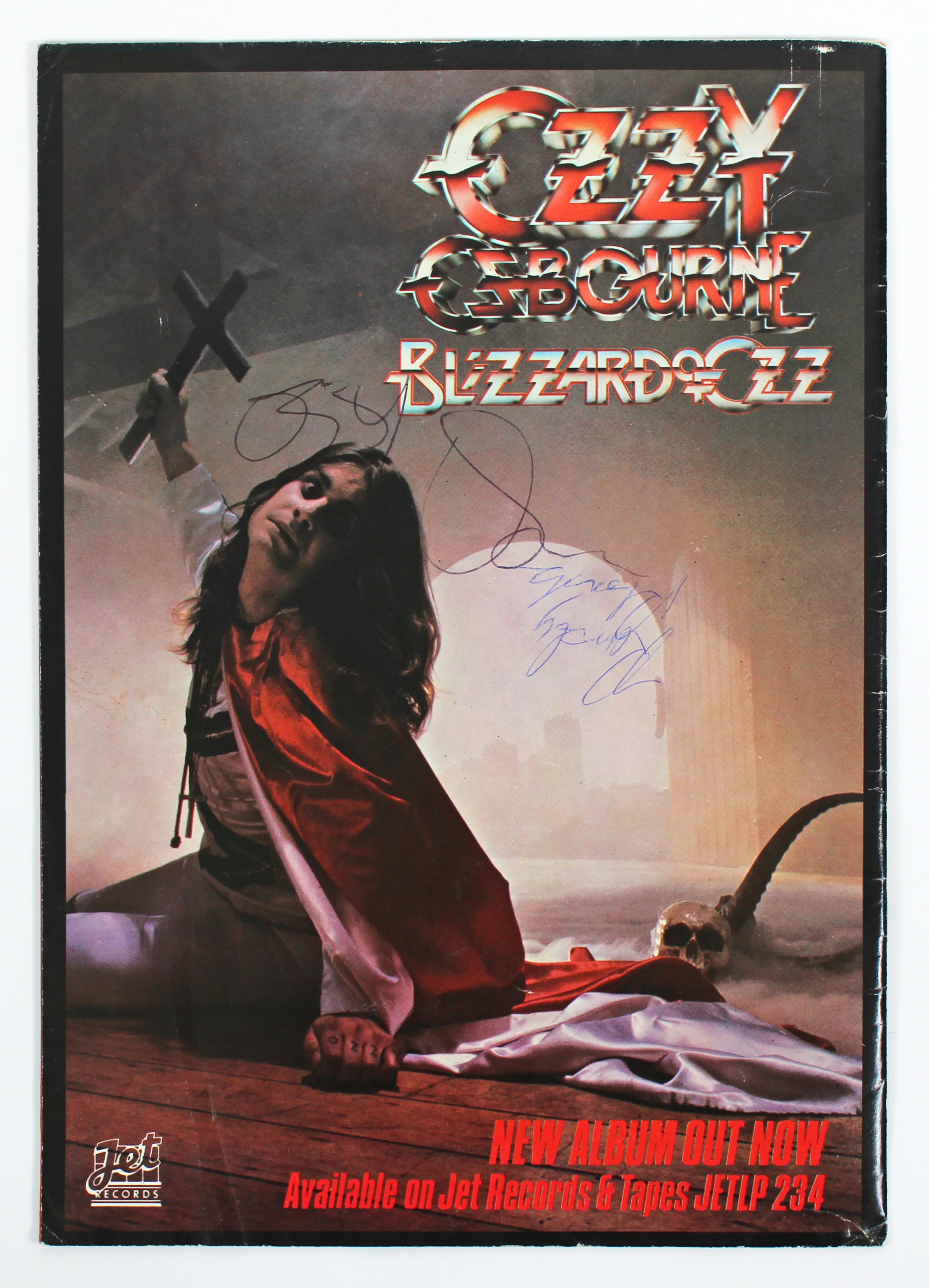 Ozzy Osbourne & Randy Rhoads Signed Blizzard Of Ozz Program JSA #BB88668 - Image 2