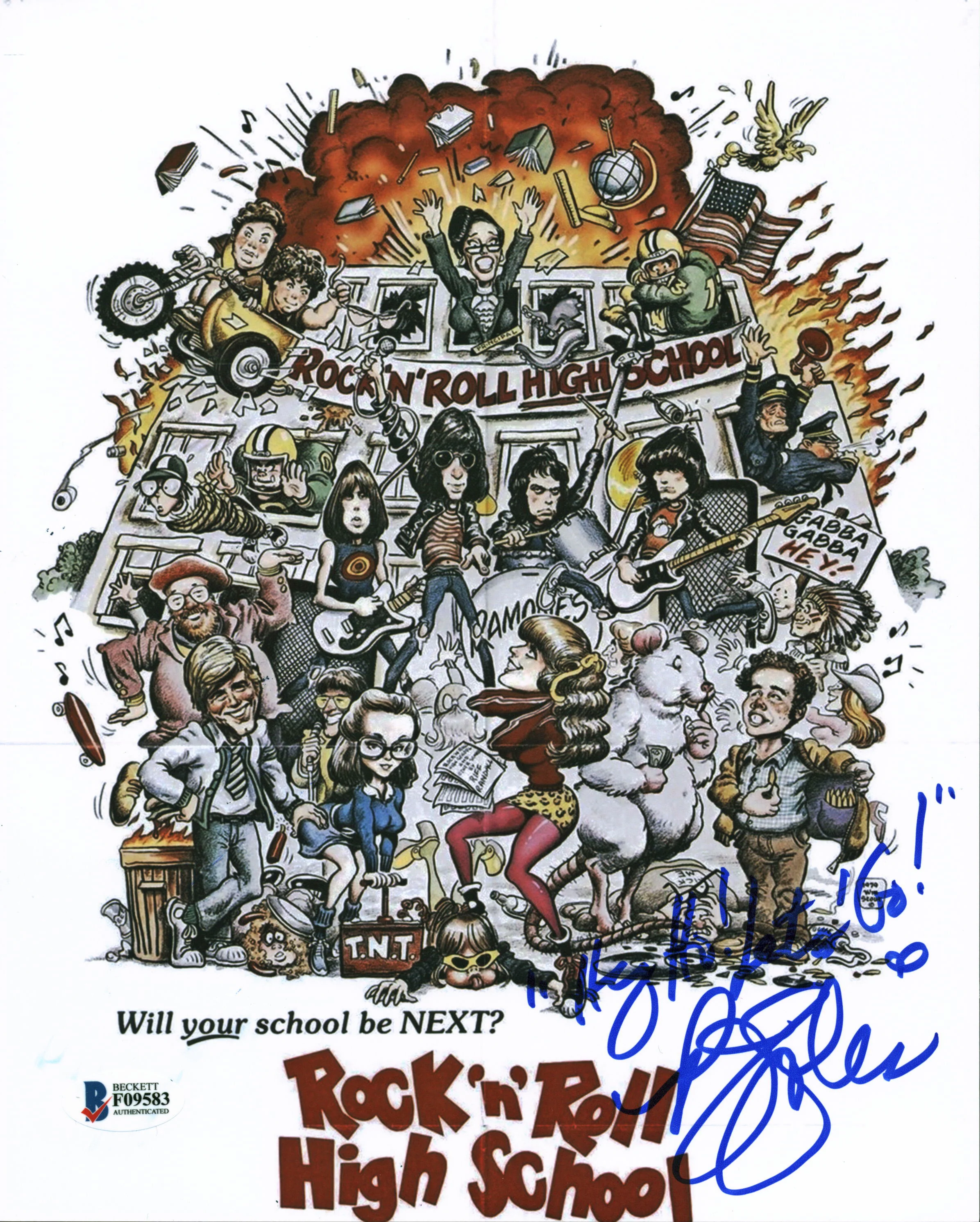 P.J. Soles "Hey Ho Let's Go!" Authentic Signed 8x10 Photo BAS #F09583 - Image 2