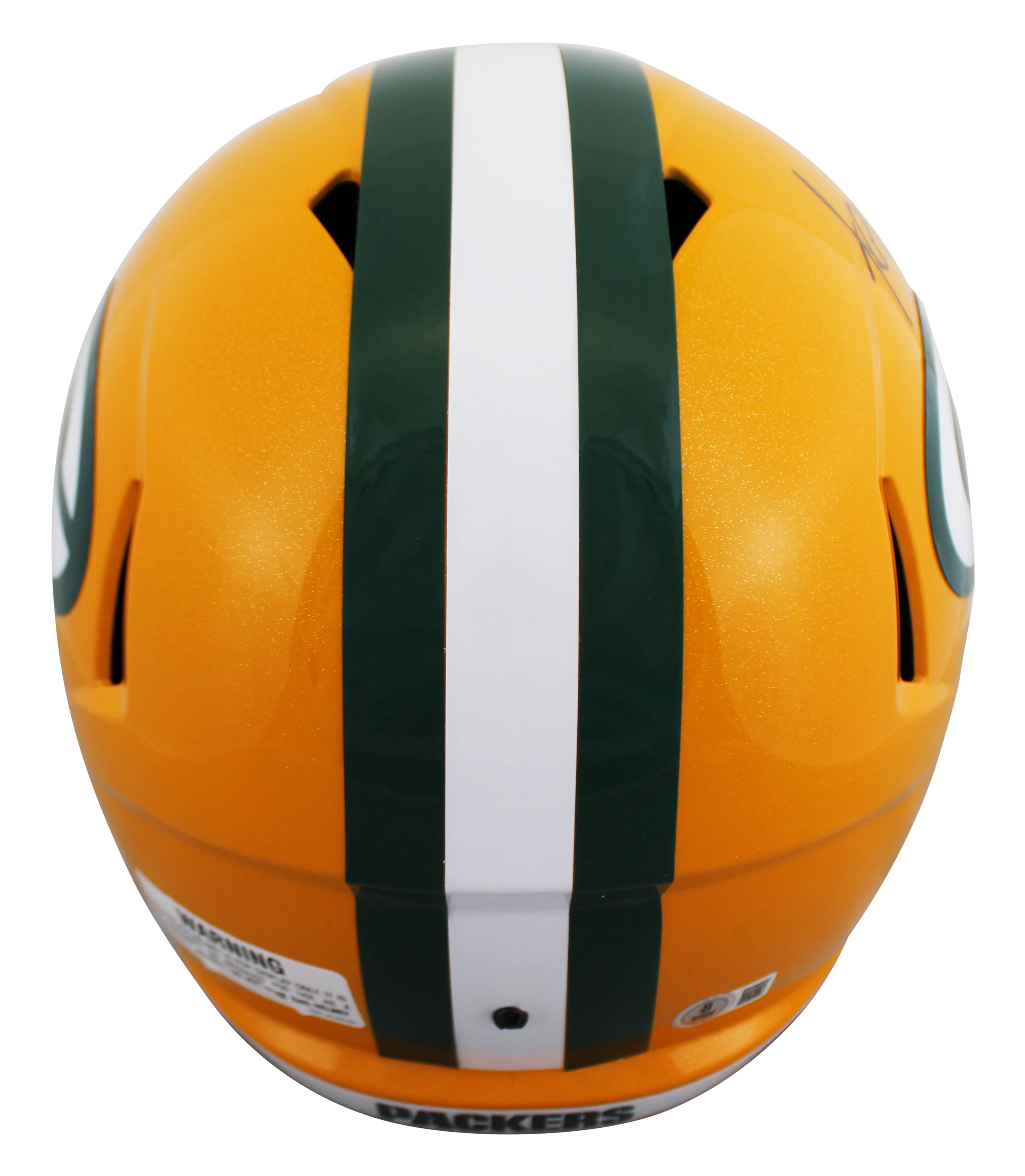 Packers A.J. Hawk Signed Full Size Speed Rep Helmet W/ Case BAS Witnessed - Image 4
