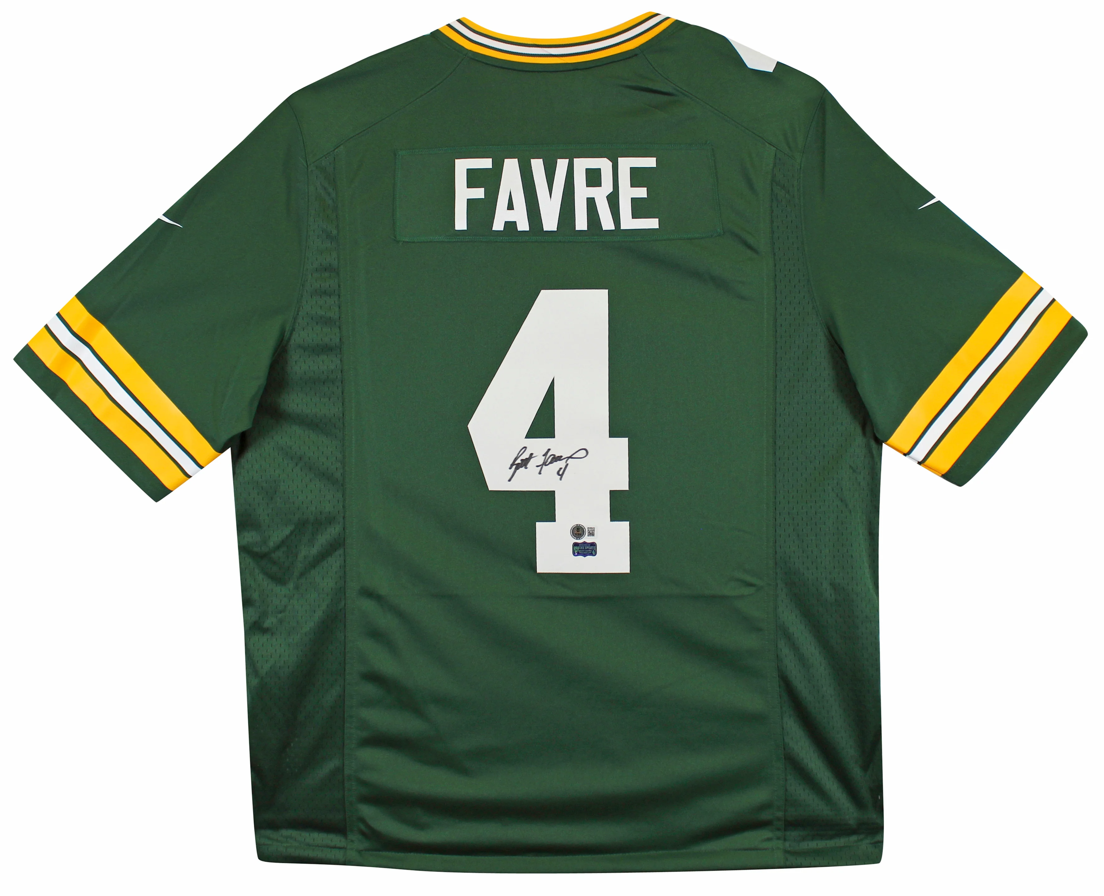 Packers Brett Favre Authentic Signed Green Nike Game Jersey BAS Witnessed - Image 3