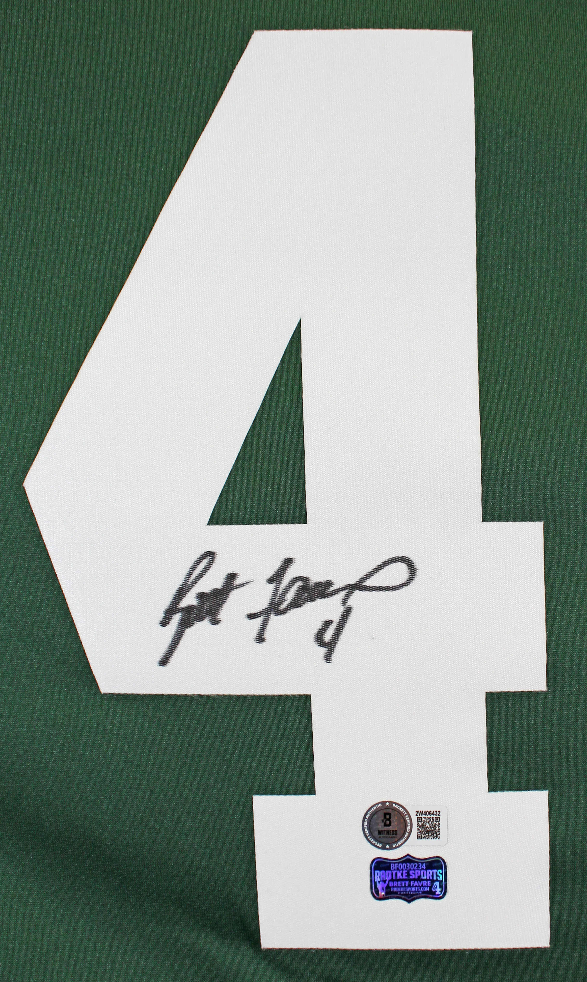 Packers Brett Favre Authentic Signed Green Nike Game Jersey BAS Witnessed - Image 4