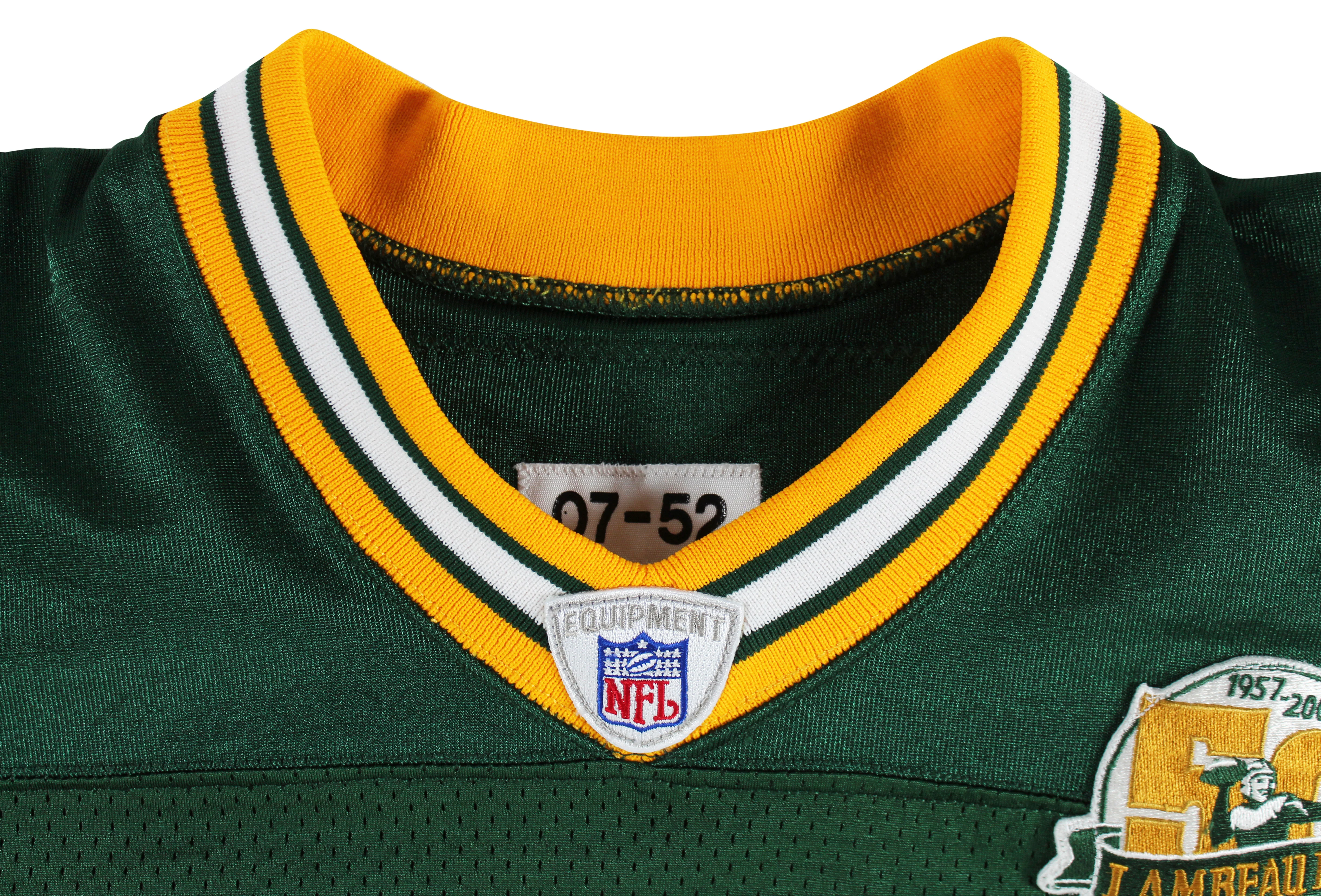 Packers Brett Favre Signed Game Used Green Reebok Jersey BAS & Photomatched! - Image 5